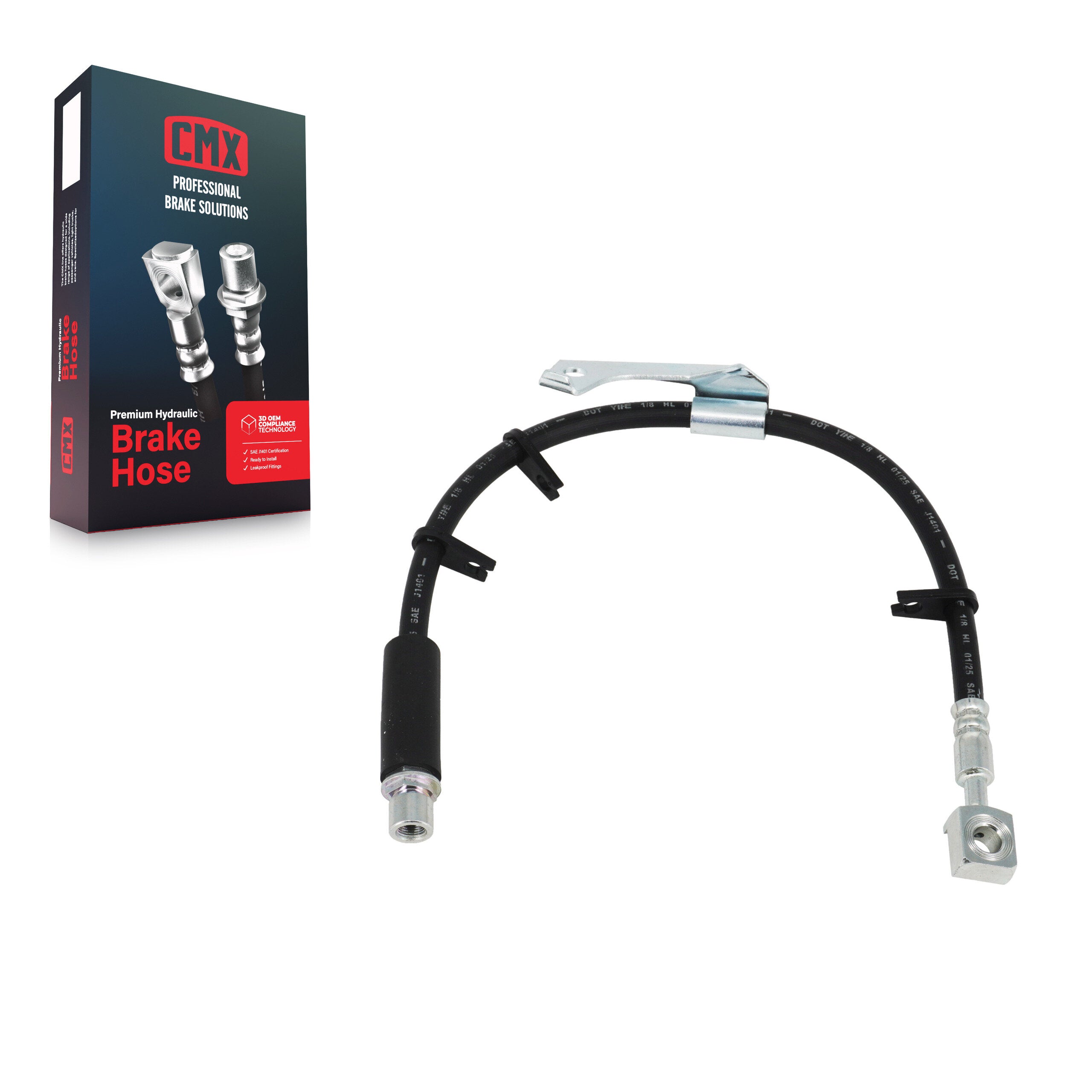 CMX 12-H621700 Brake Hydraulic Hose for 2010-2016 Chevrolet Equinox, GMC Terrain - Front Left