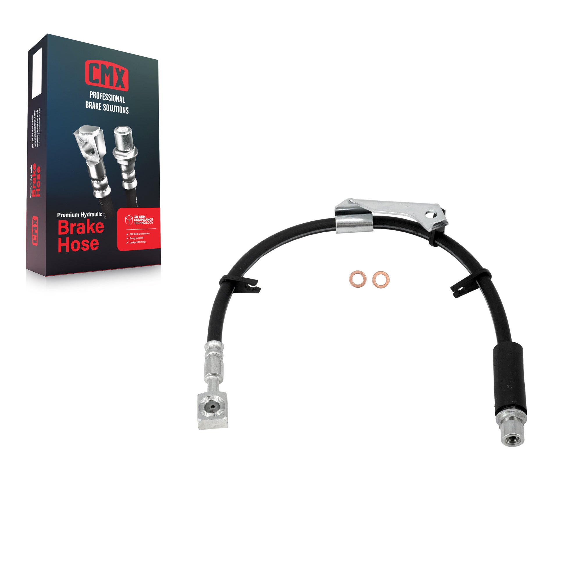 CMX 12-H621701 Brake Hydraulic Hose for 2010-2016 Chevrolet Equinox, GMC Terrain - Front Right