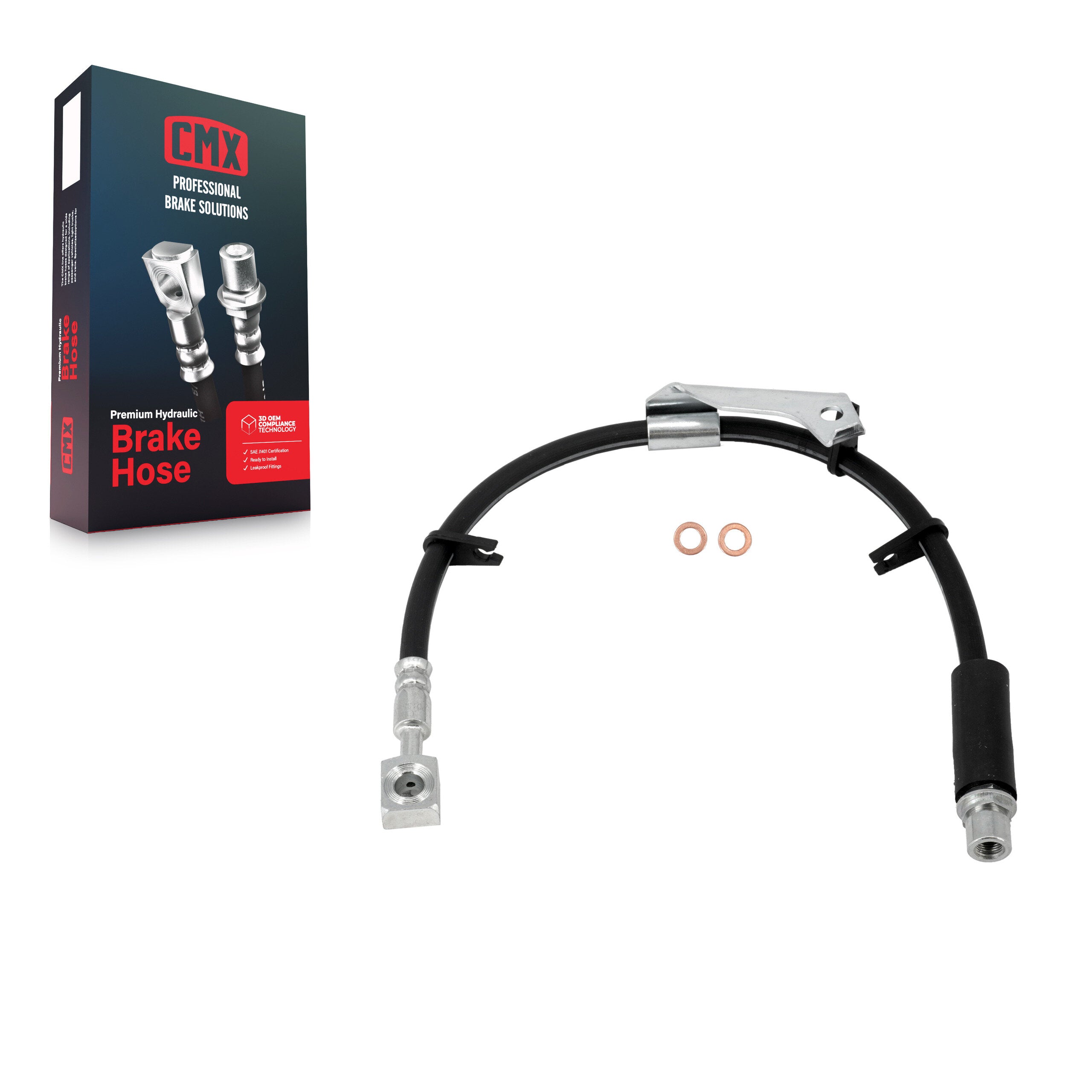 CMX 12-H621701 Brake Hydraulic Hose for 2010-2016 Chevrolet Equinox, GMC Terrain - Front Right
