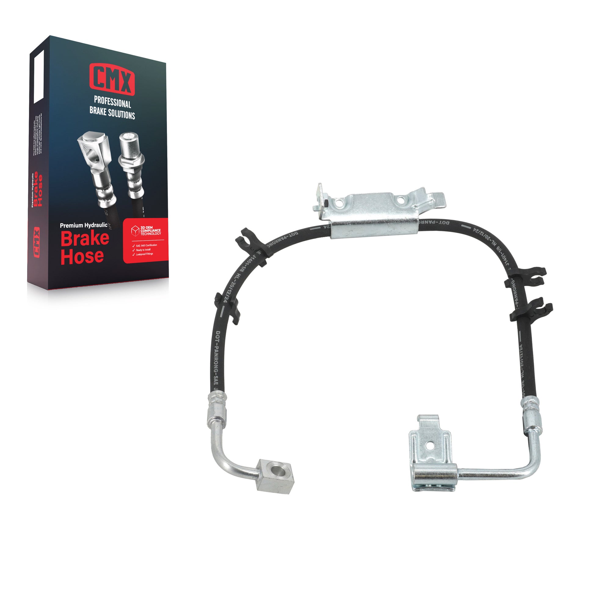 CMX 12-H621749 Brake Hydraulic Hose for 2011-2018 Jeep Wrangler JK, Jeep Wrangler - Front Right