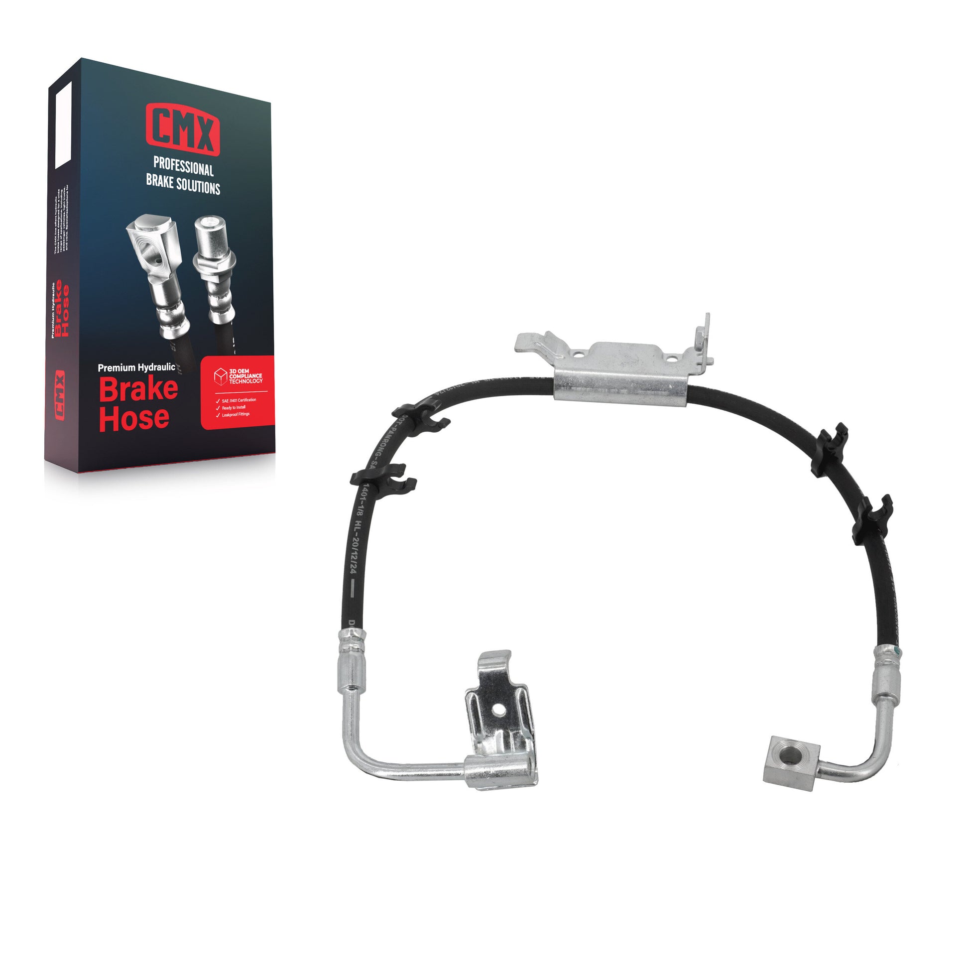 CMX 12-H621750 Brake Hydraulic Hose for 2011-2018 Jeep Wrangler JK, Jeep Wrangler - Front Left