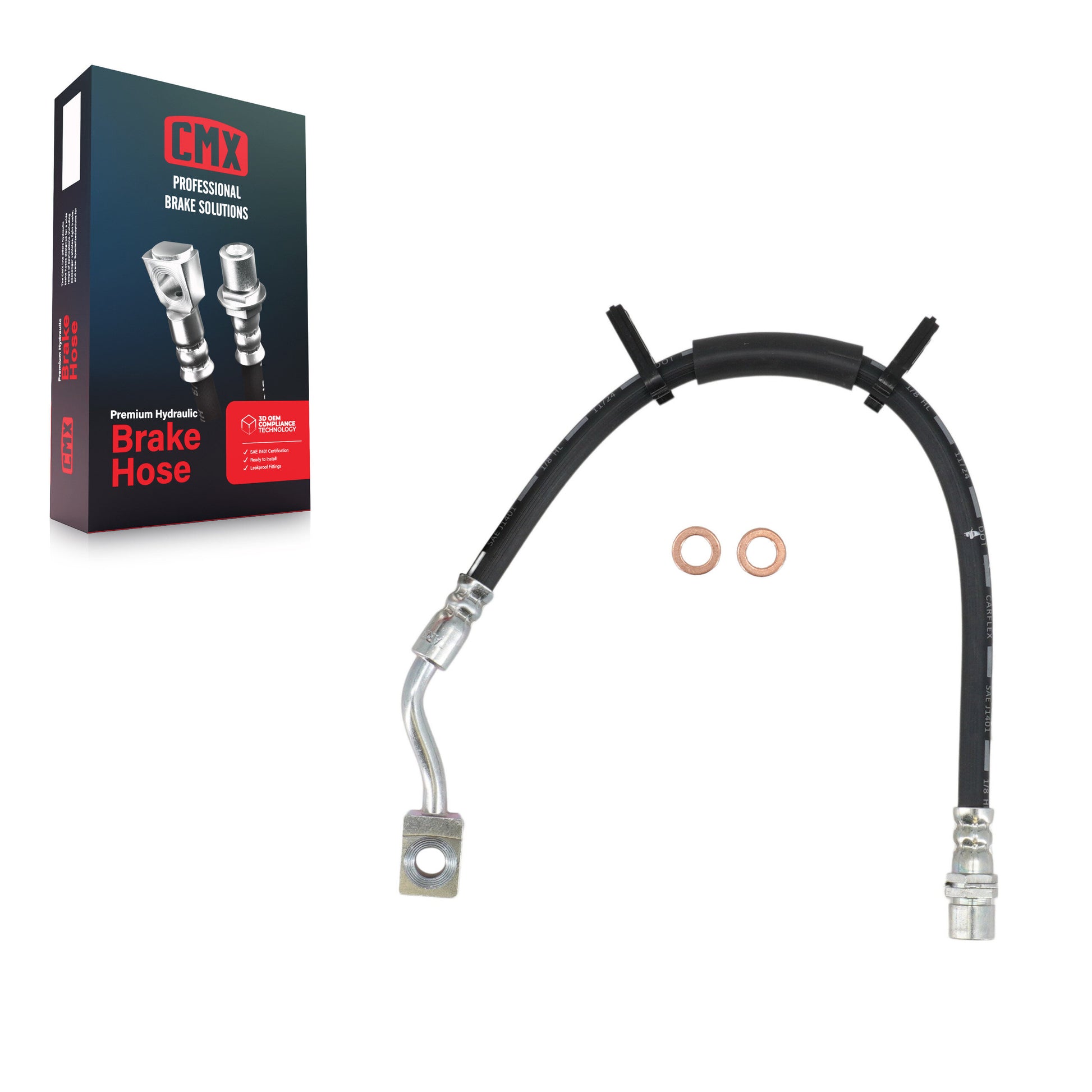 CMX 12-H621757 Brake Hydraulic Hose for 2011-2018 Dodge Durango, Jeep Grand Cherokee - Front Right