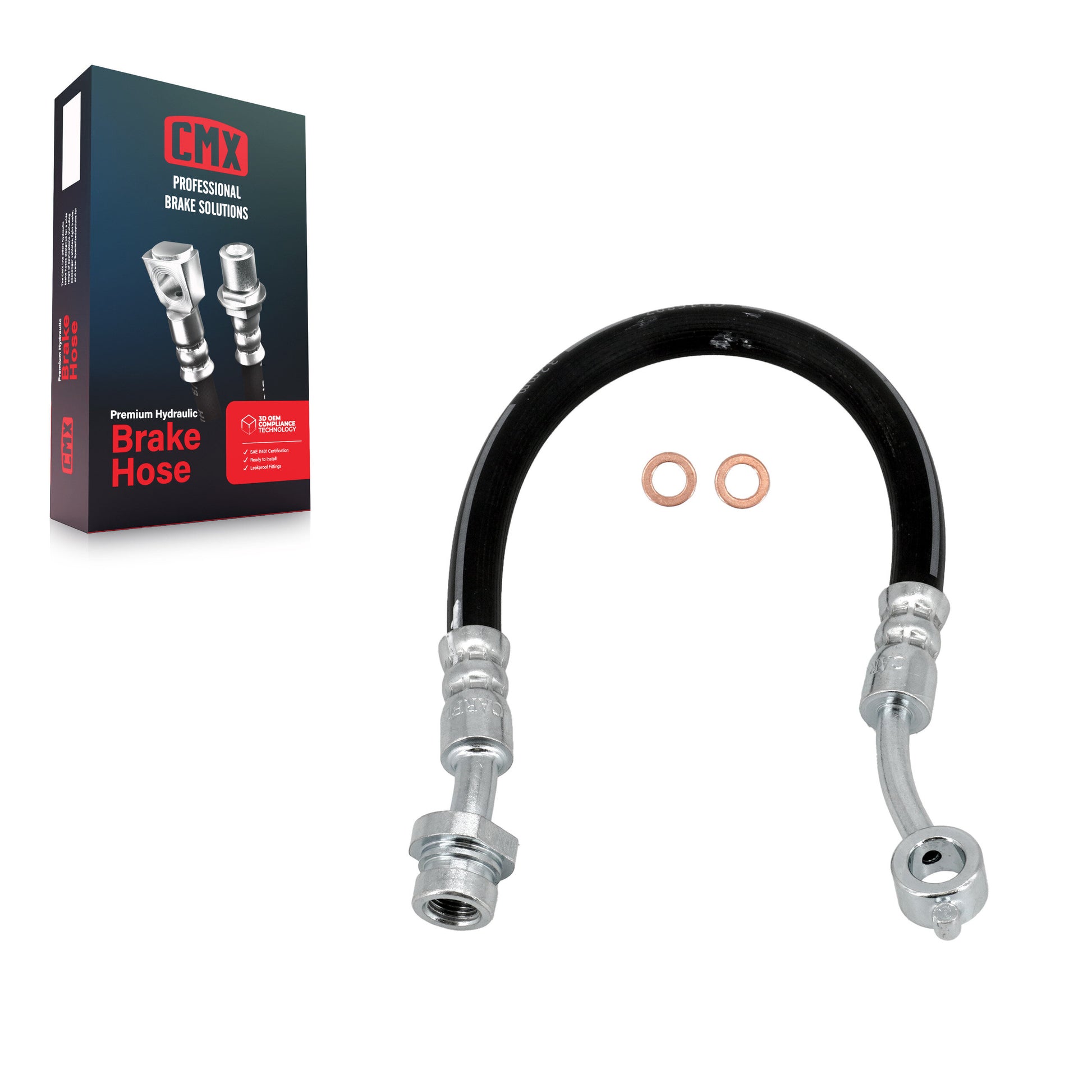 CMX 12-H621784 Brake Hydraulic Hose for 2011-2016 Hyundai Elantra, Hyundai Elantra Coupe - Rear Left