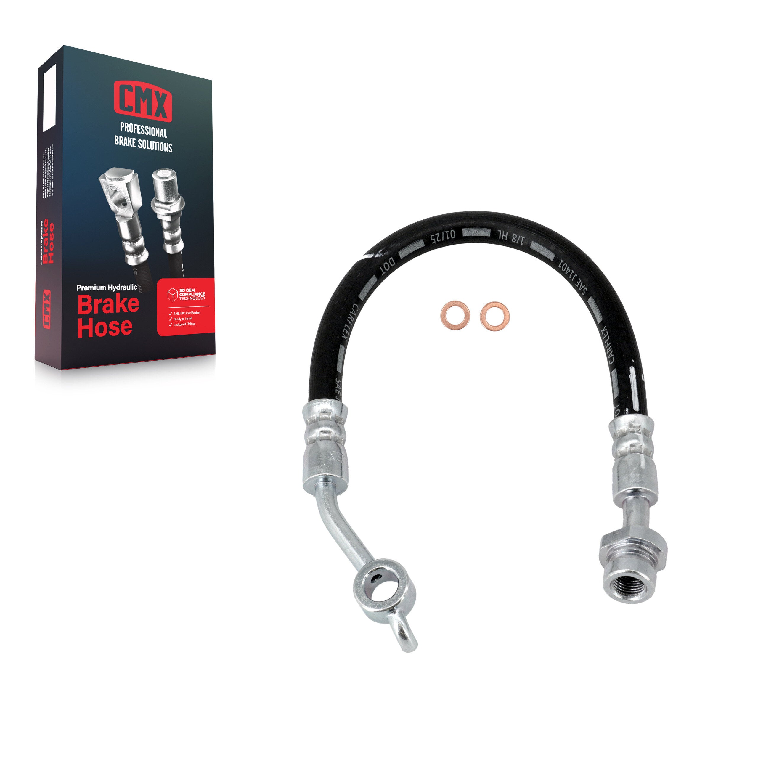 CMX 12-H621785 Brake Hydraulic Hose for 2011-2016 Hyundai Elantra, Hyundai Elantra Coupe - Rear Right