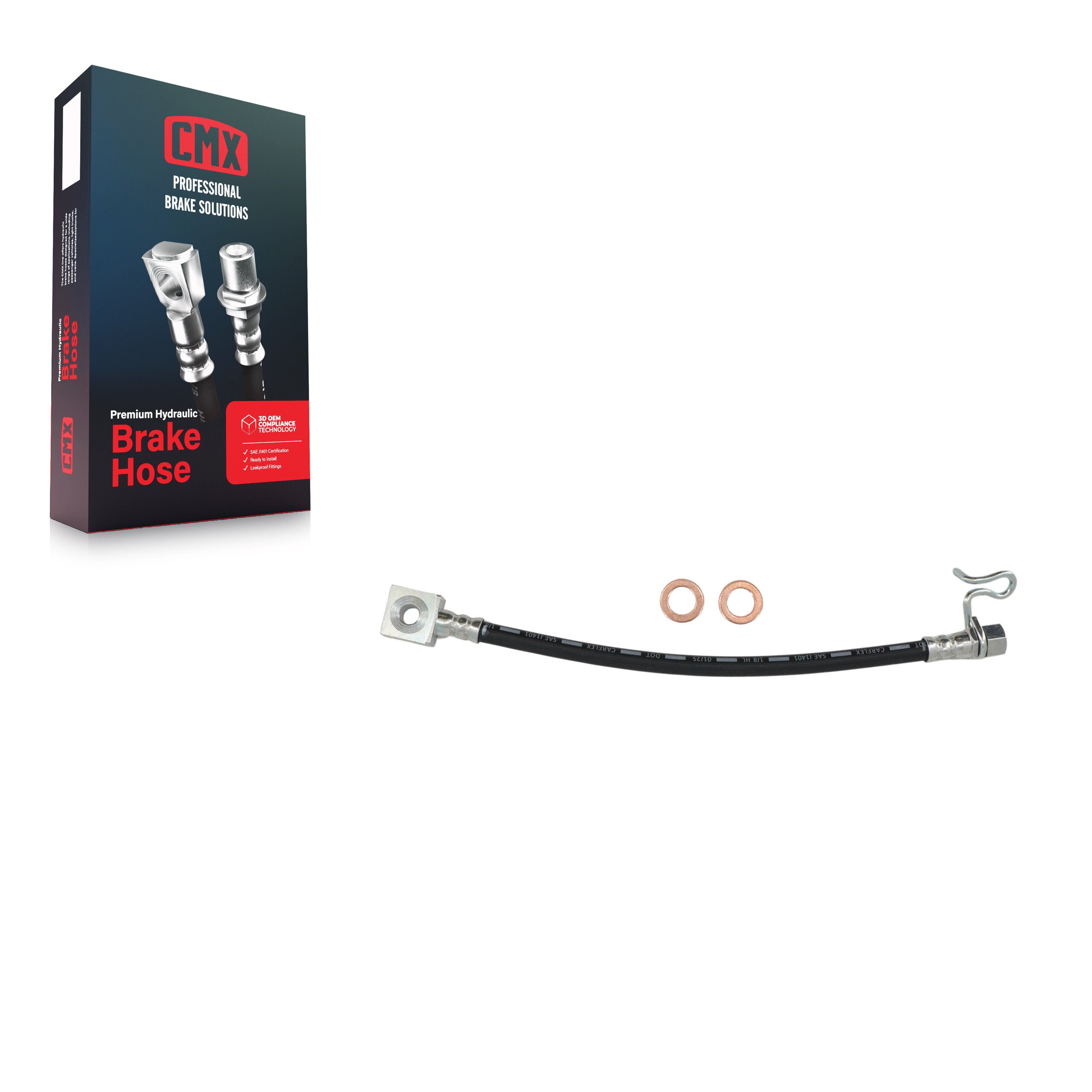 CMX 12-H621808 Brake Hydraulic Hose for 2009-2011 Ford F-150 - Rear Left