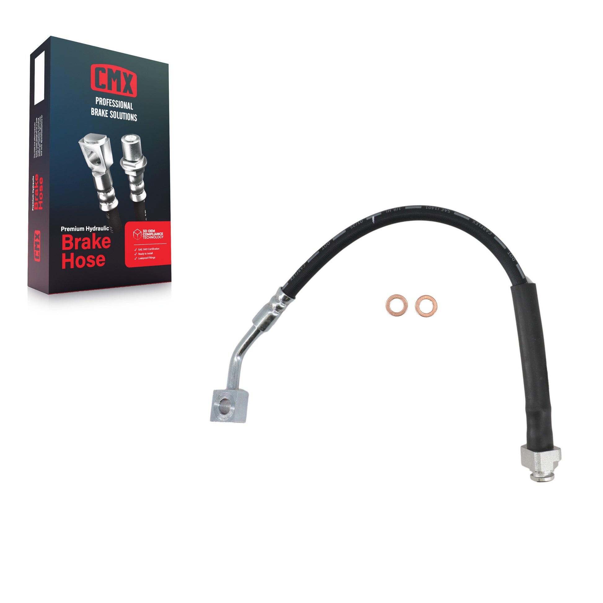 CMX 12-H621818 Brake Hydraulic Hose for 2011-2019 Ford Explorer, Ford Police Interceptor Utility - Front Right