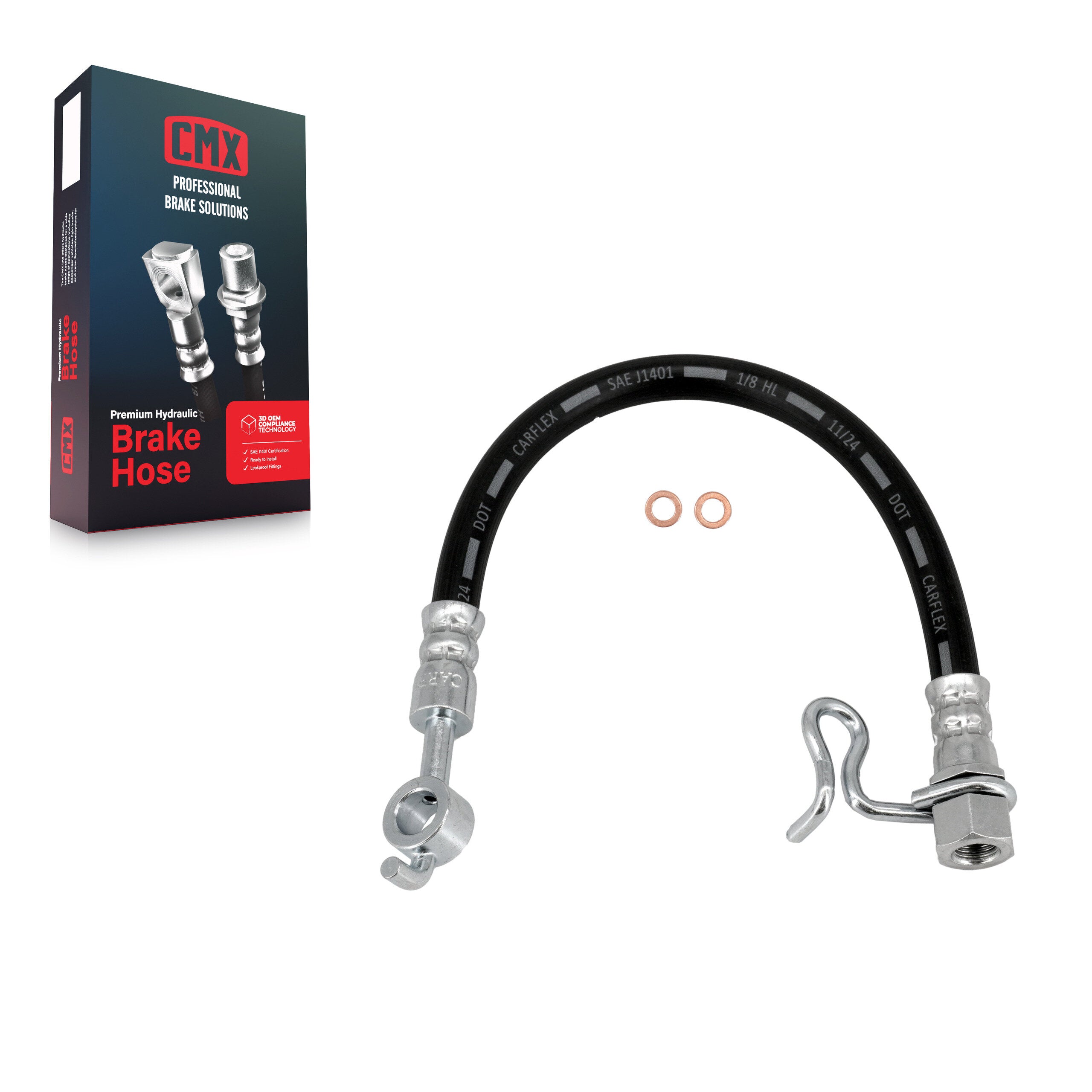 CMX 12-H621913 Brake Hydraulic Hose for 2012-2014 Ford F-150 - Rear Right