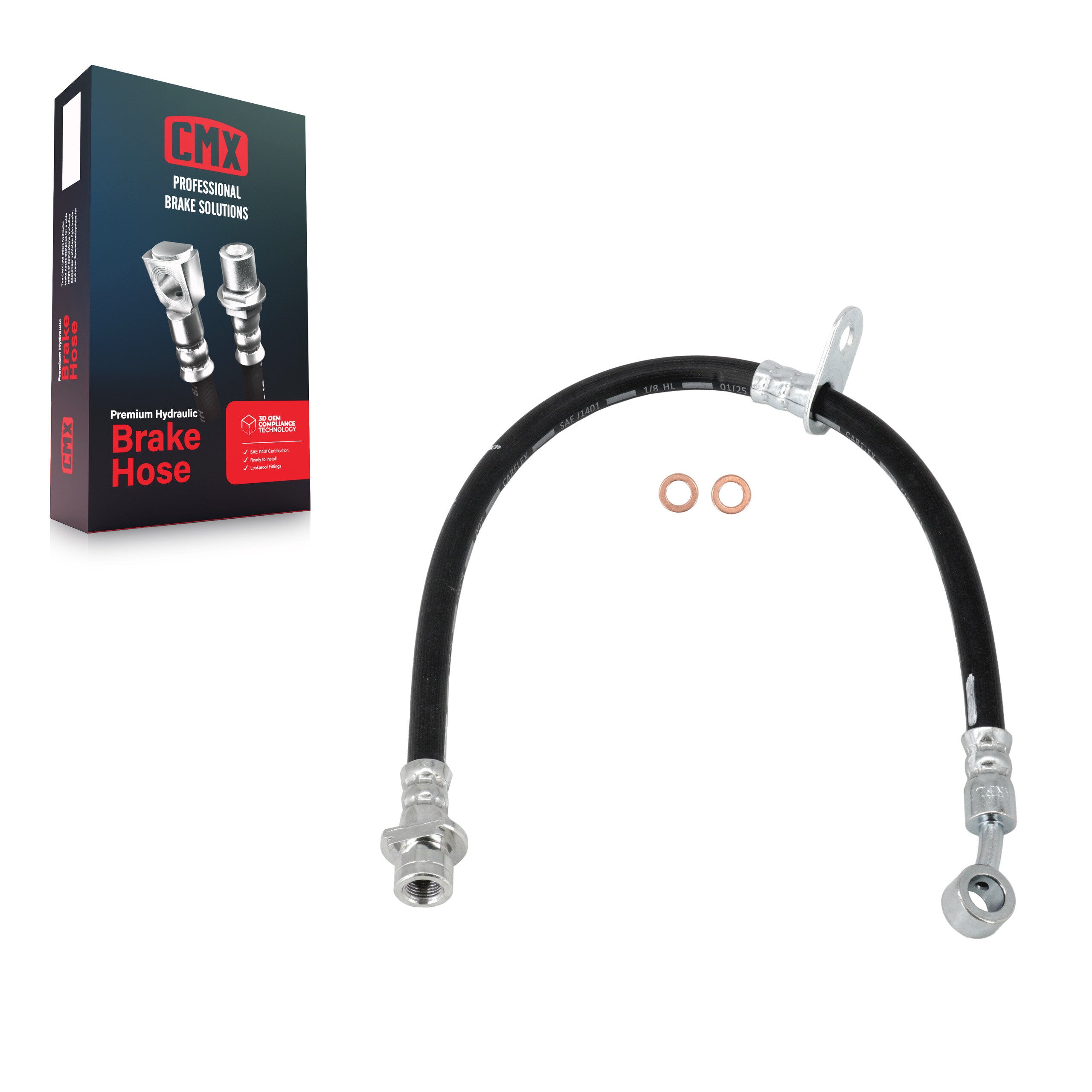 CMX 12-H621917 Brake Hydraulic Hose for 2013-2018 Honda Accord - Front Right