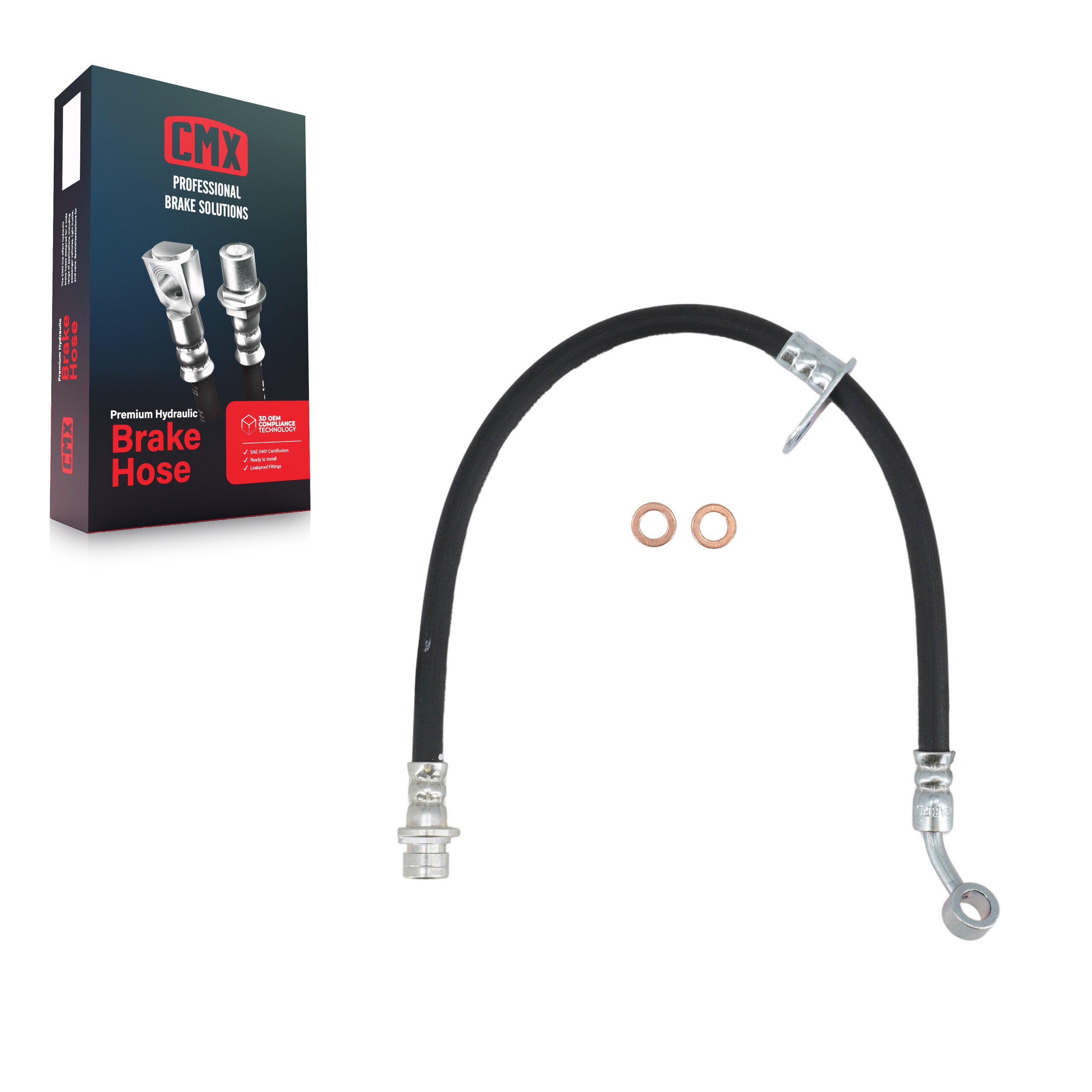 CMX 12-H621924 Brake Hydraulic Hose for 2012-2015 Acura ILX, Honda Civic - Rear Right