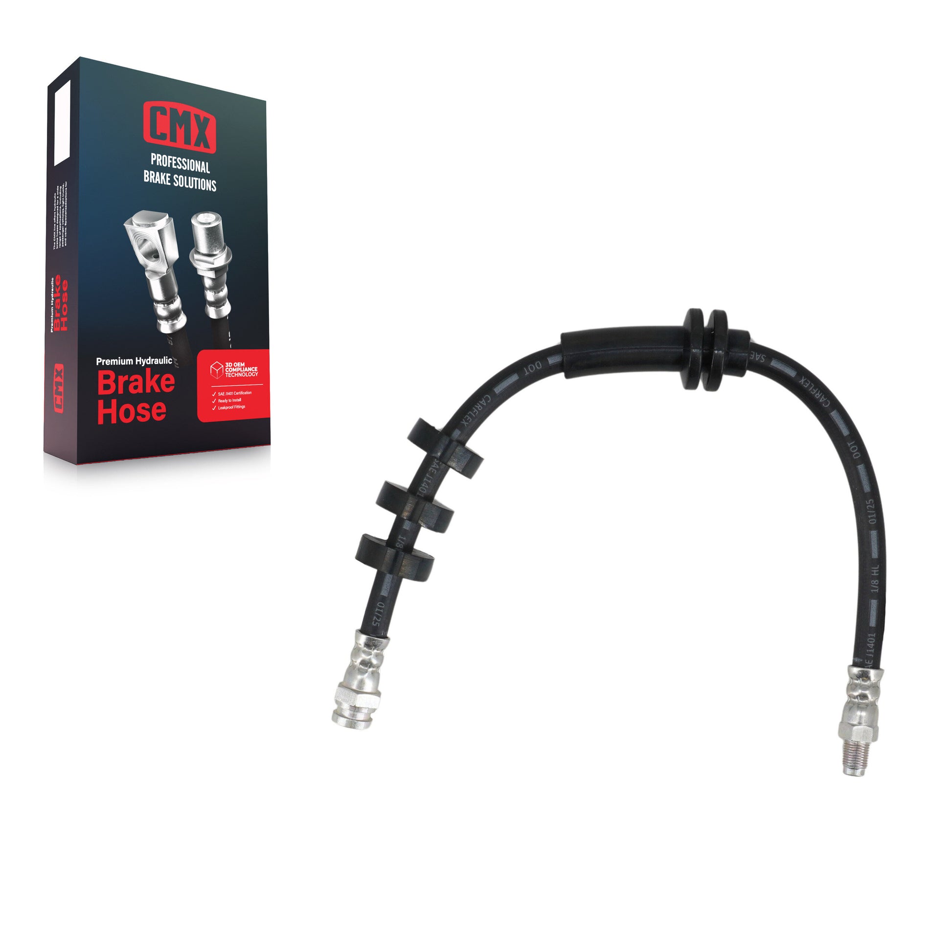 CMX 12-H621985 Brake Hydraulic Hose for 2013-2017 Chrysler 200, Dodge Dart - Front