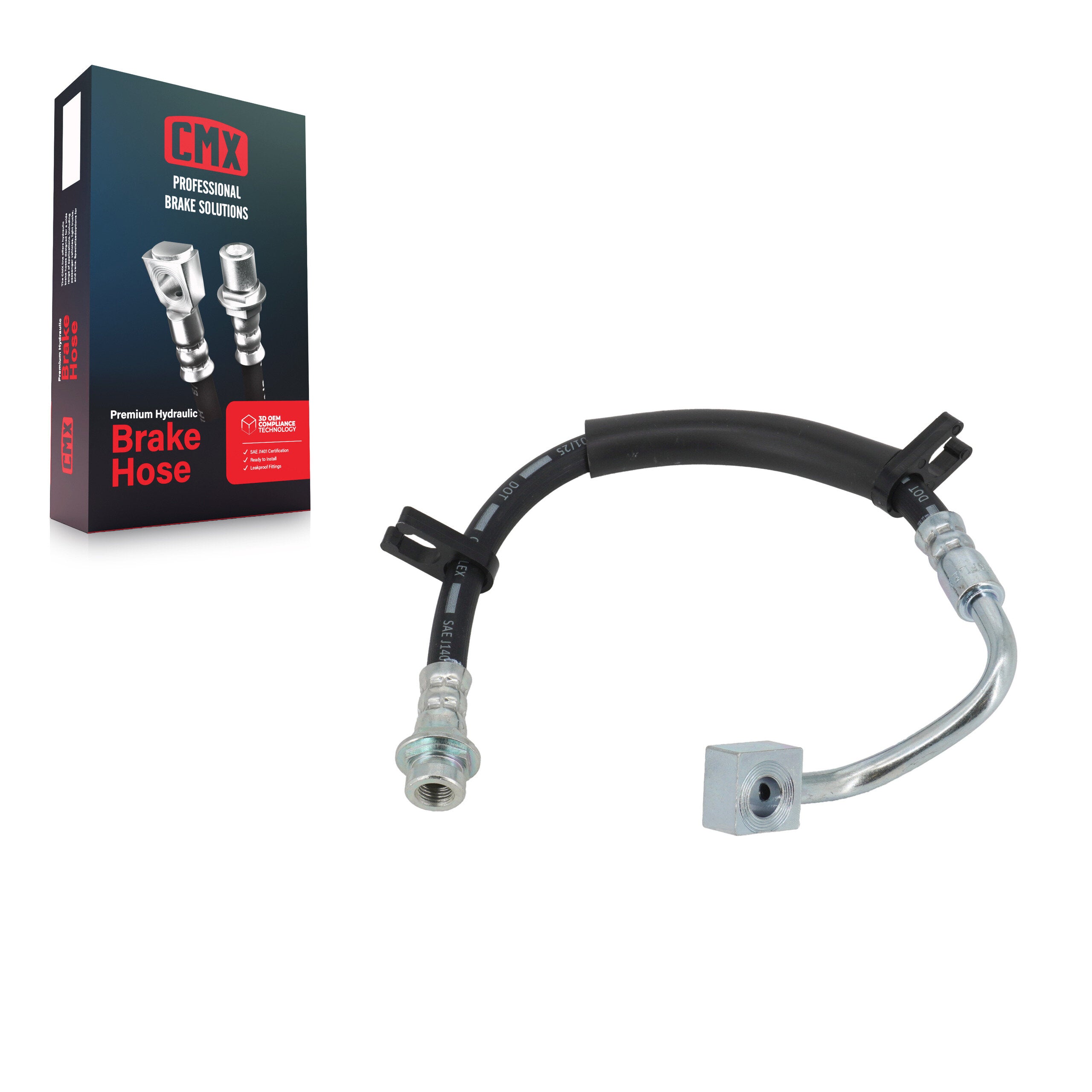 CMX 12-H621988 Brake Hydraulic Hose for 2012-2020 Dodge Grand Caravan, Chrysler Town & Country, Ram C/V - Rear Right, Rear Left