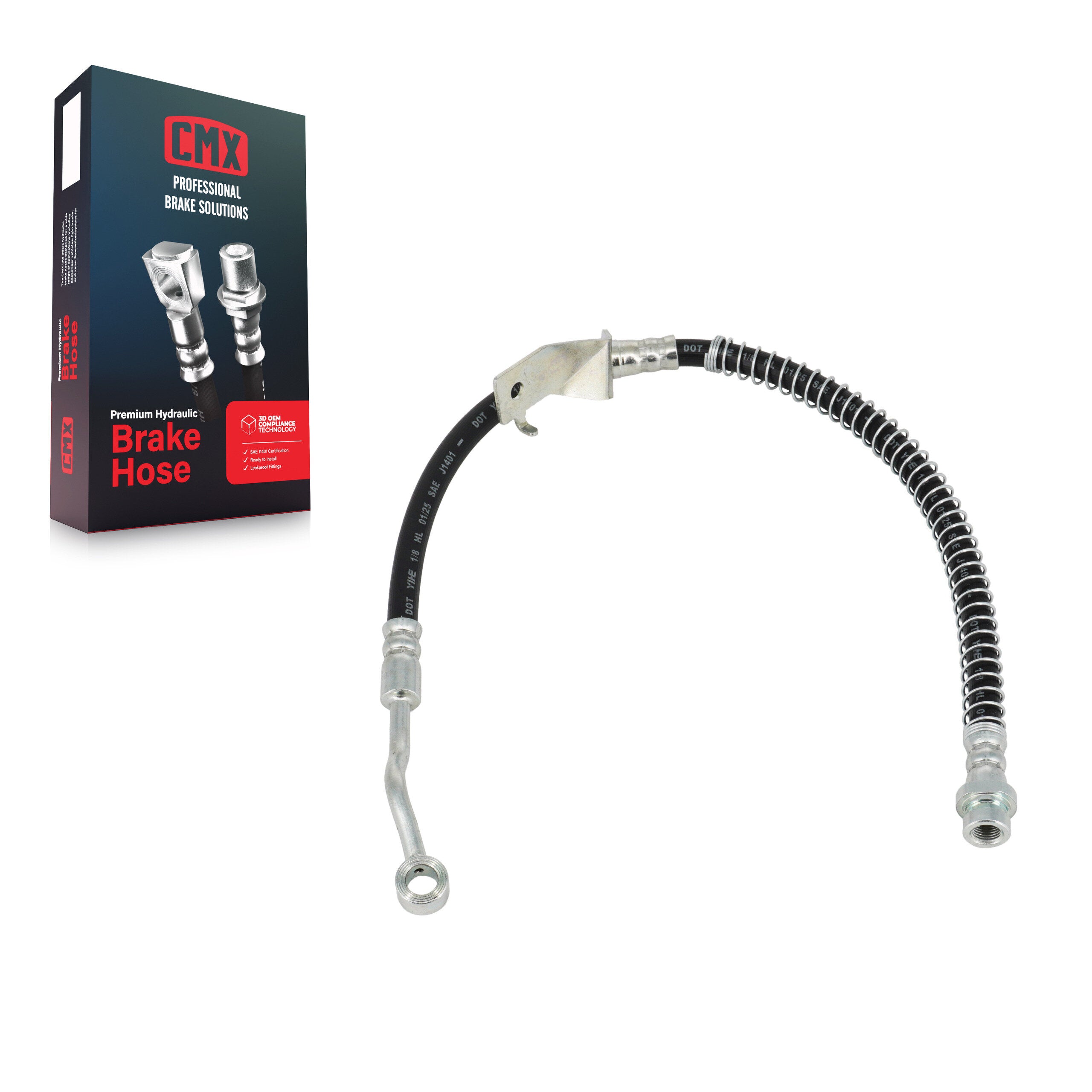 CMX 12-H622001 Brake Hydraulic Hose for 2012-2017 Hyundai Accent - Front Right