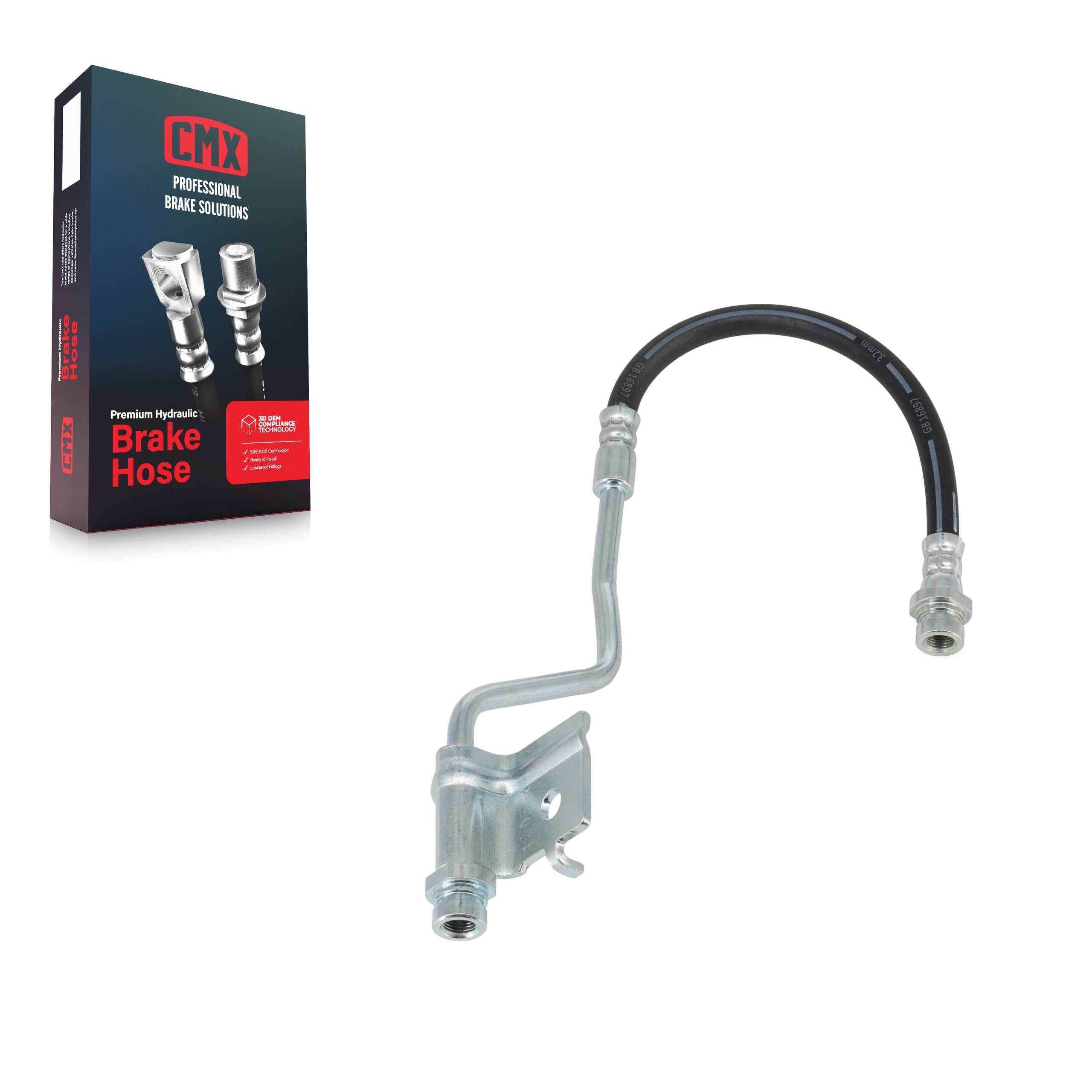 CMX 12-H622007 Brake Hydraulic Hose for 2012-2017 Hyundai Accent - Rear Right, Rear Right Inner