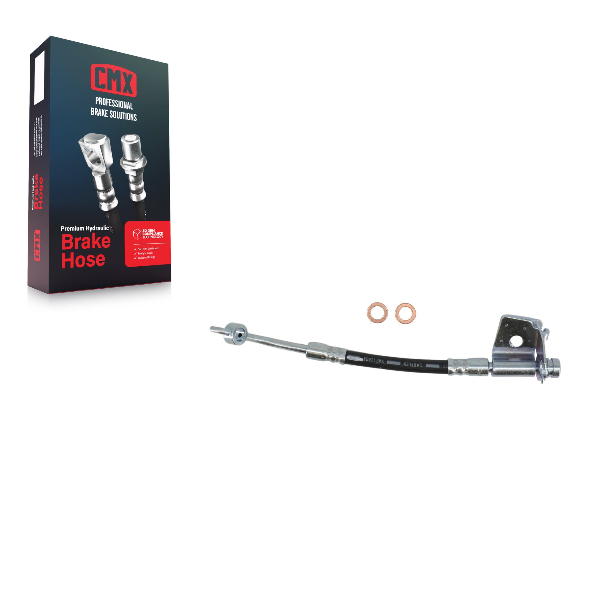 CMX 12-H622008 Brake Hydraulic Hose for 2012-2017 Hyundai Accent - Rear Left Outer