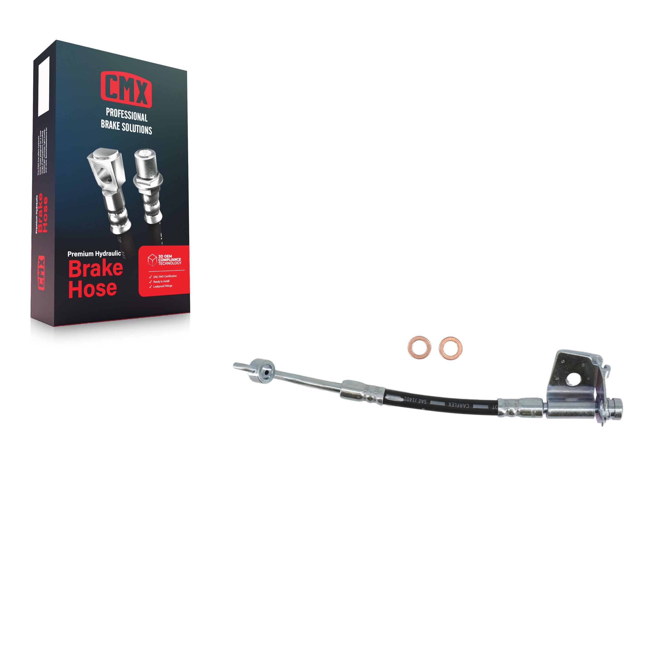 CMX 12-H622008 Brake Hydraulic Hose for 2012-2017 Hyundai Accent - Rear Left Outer