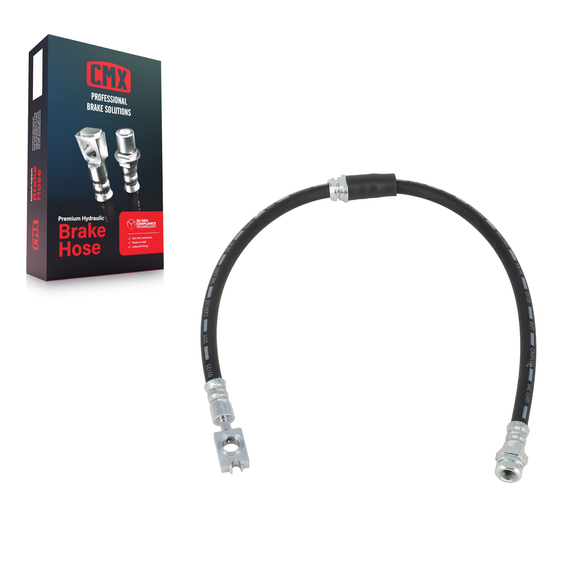 CMX 12-H622017 Brake Hydraulic Hose for 2012-2020 Volkswagen Beetle, Volkswagen Jetta, Volkswagen Passat - Front