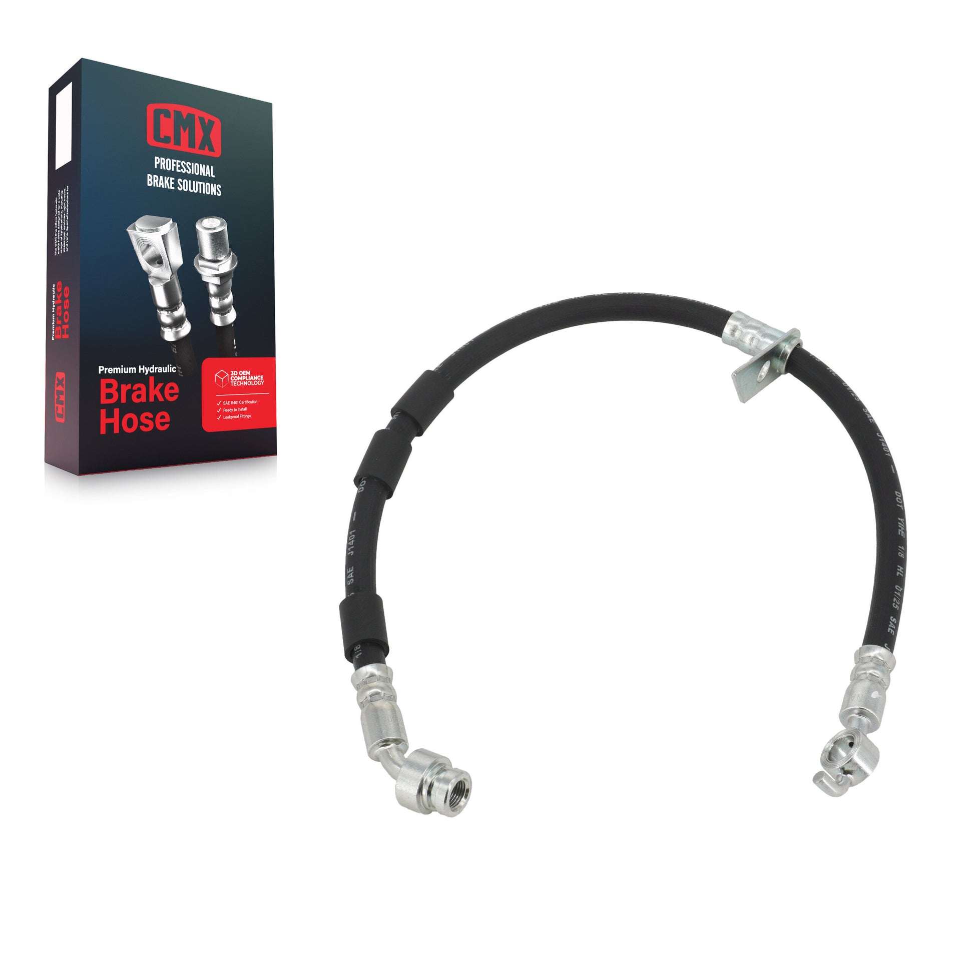 CMX 12-H622206 Brake Hydraulic Hose for 2013-2020 Ford Fusion, Lincoln MKZ - Front Right