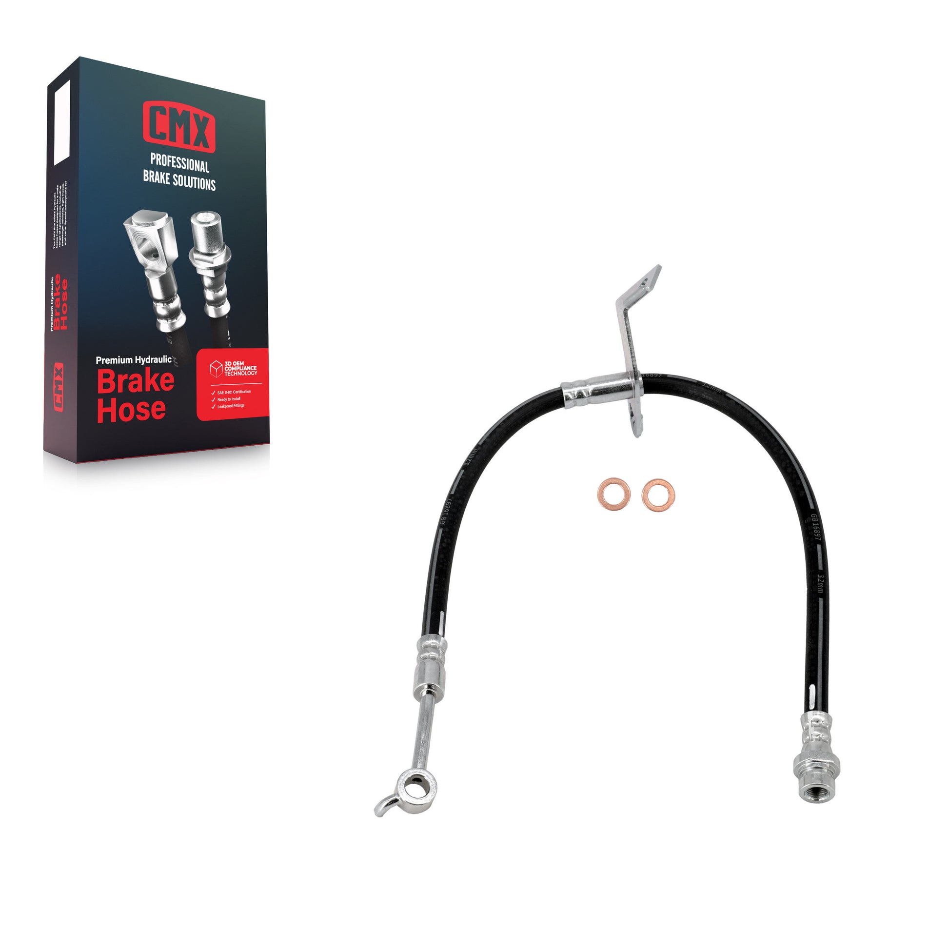 CMX 12-H622262 Brake Hydraulic Hose for 2011-2014 Hyundai Sonata - Front Right
