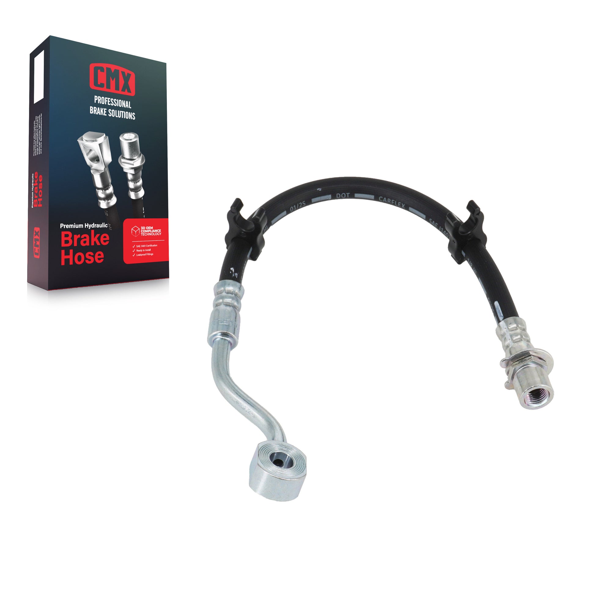 CMX 12-H622291 Brake Hydraulic Hose for 2013-2018 Ram 2500, Ram 3500 - Front Left Outer