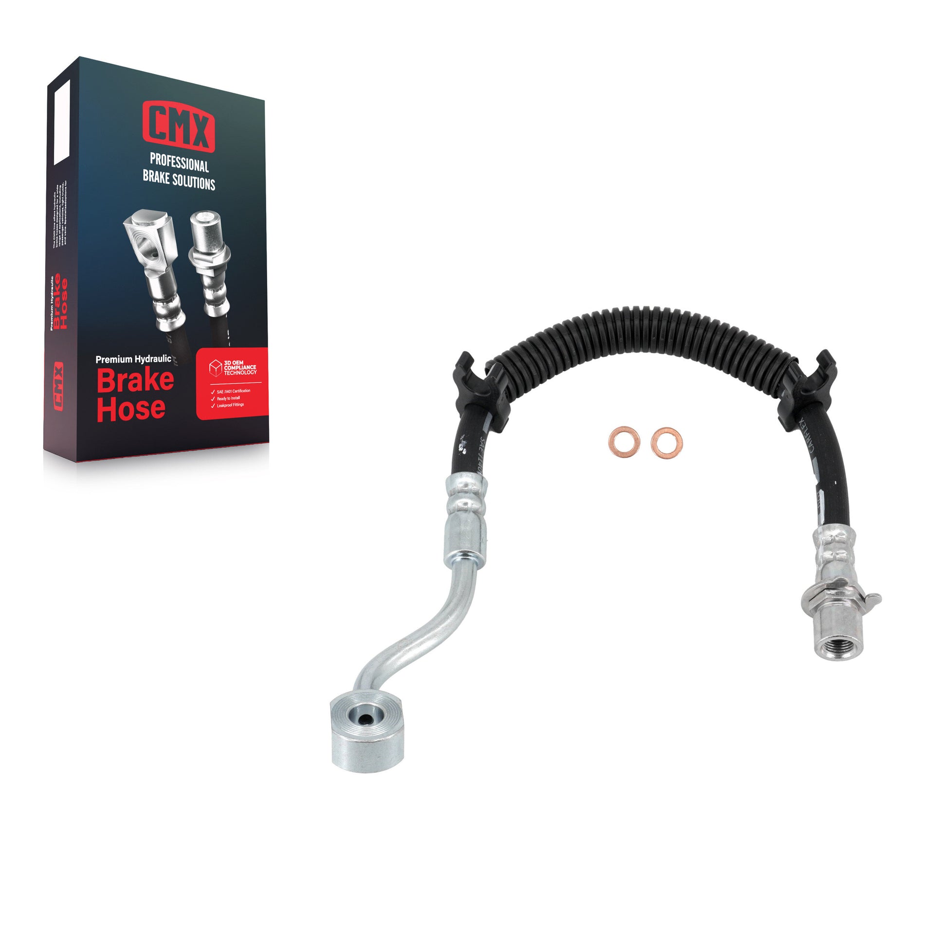 CMX 12-H622292 Brake Hydraulic Hose for 2013-2018 Ram 3500, Ram 2500 - Front Right Outer