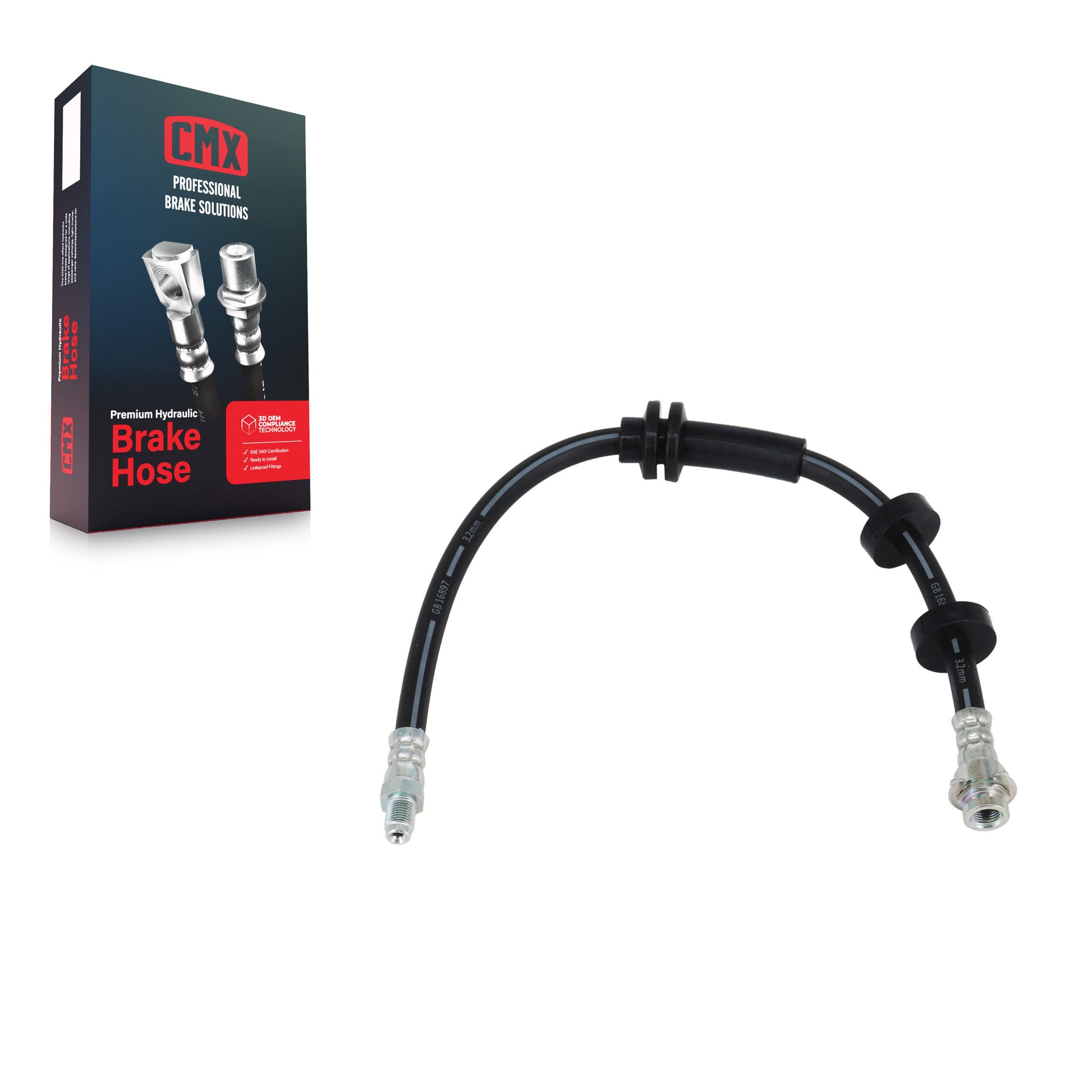 CMX 12-H622362 Brake Hydraulic Hose for 2014-2017 Jeep Cherokee - Front