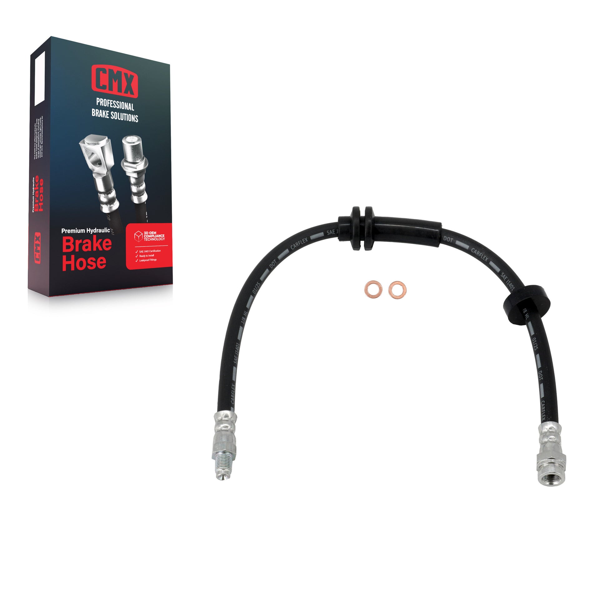 CMX 12-H622391 Brake Hydraulic Hose for 2014-2023 Ram ProMaster 1500, Ram ProMaster 2500, Ram ProMaster 3500 - Front