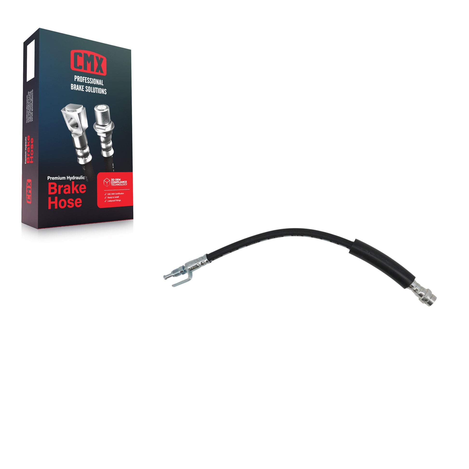 CMX 12-H622444 Brake Hydraulic Hose for 2015-2023 Ford Transit-150, Ford Transit-250, Ford Transit-350 - Front