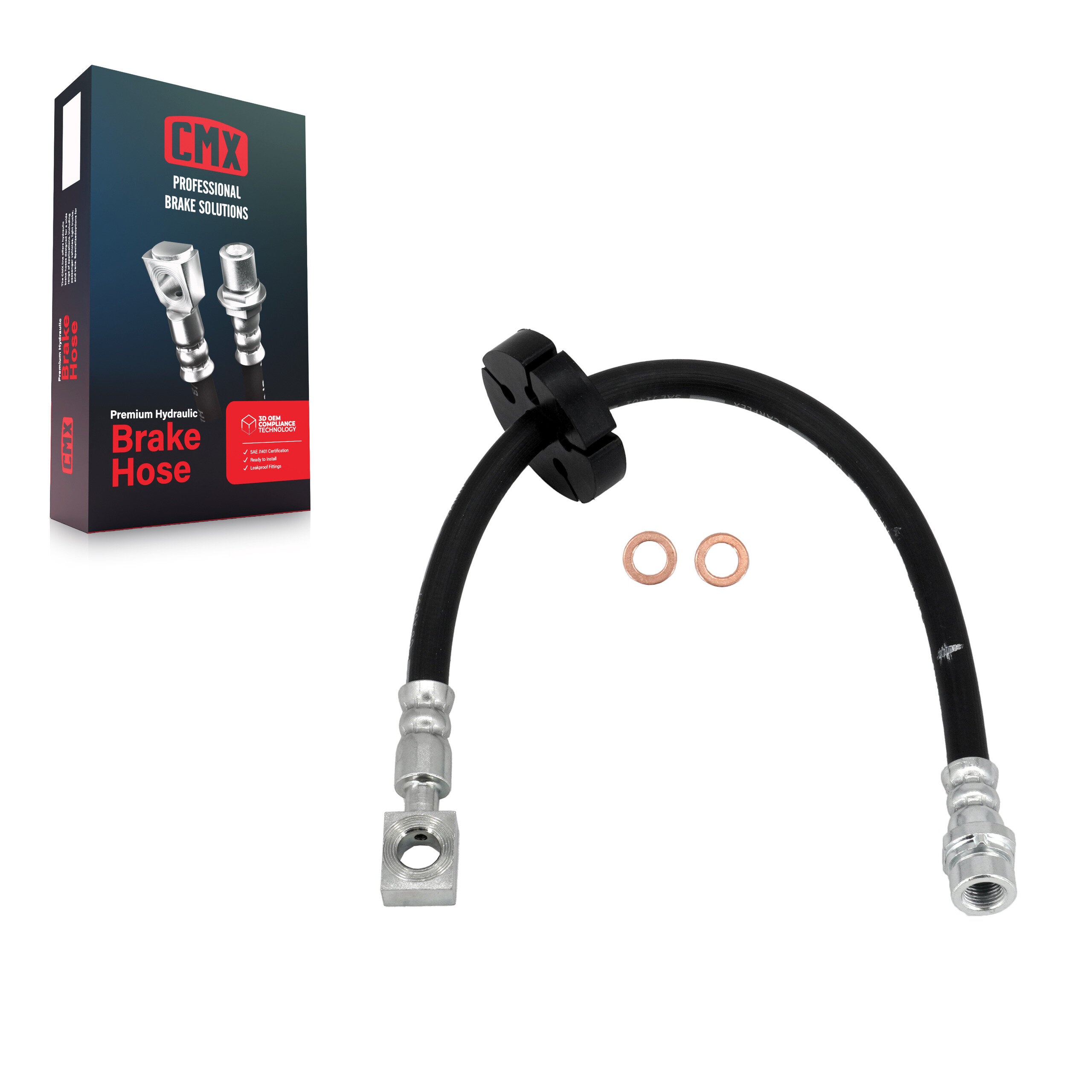 CMX 12-H622445 Brake Hydraulic Hose for 2015-2023 Ford Transit-250, Ford Transit-350, Ford Transit-350 HD - Rear