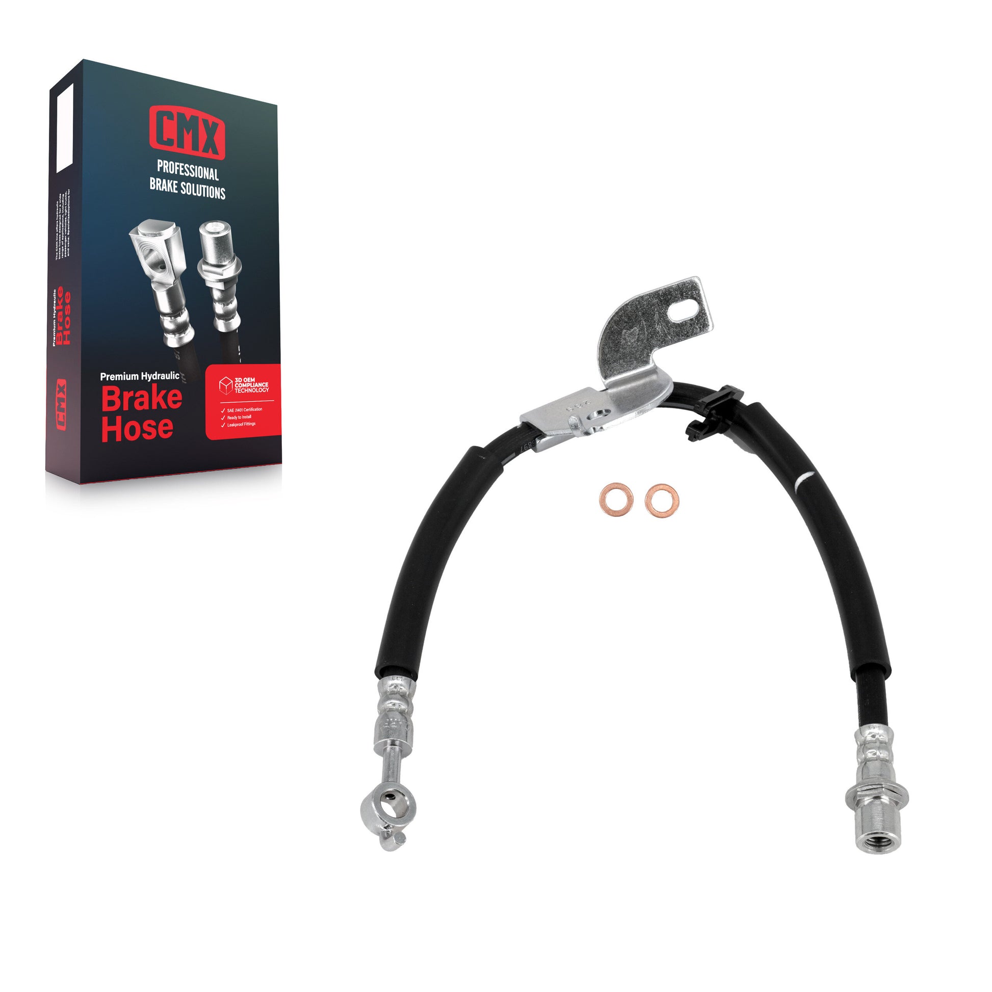 CMX 12-H622471 Brake Hydraulic Hose for 2015-2020 Ford F-150 - Front Left