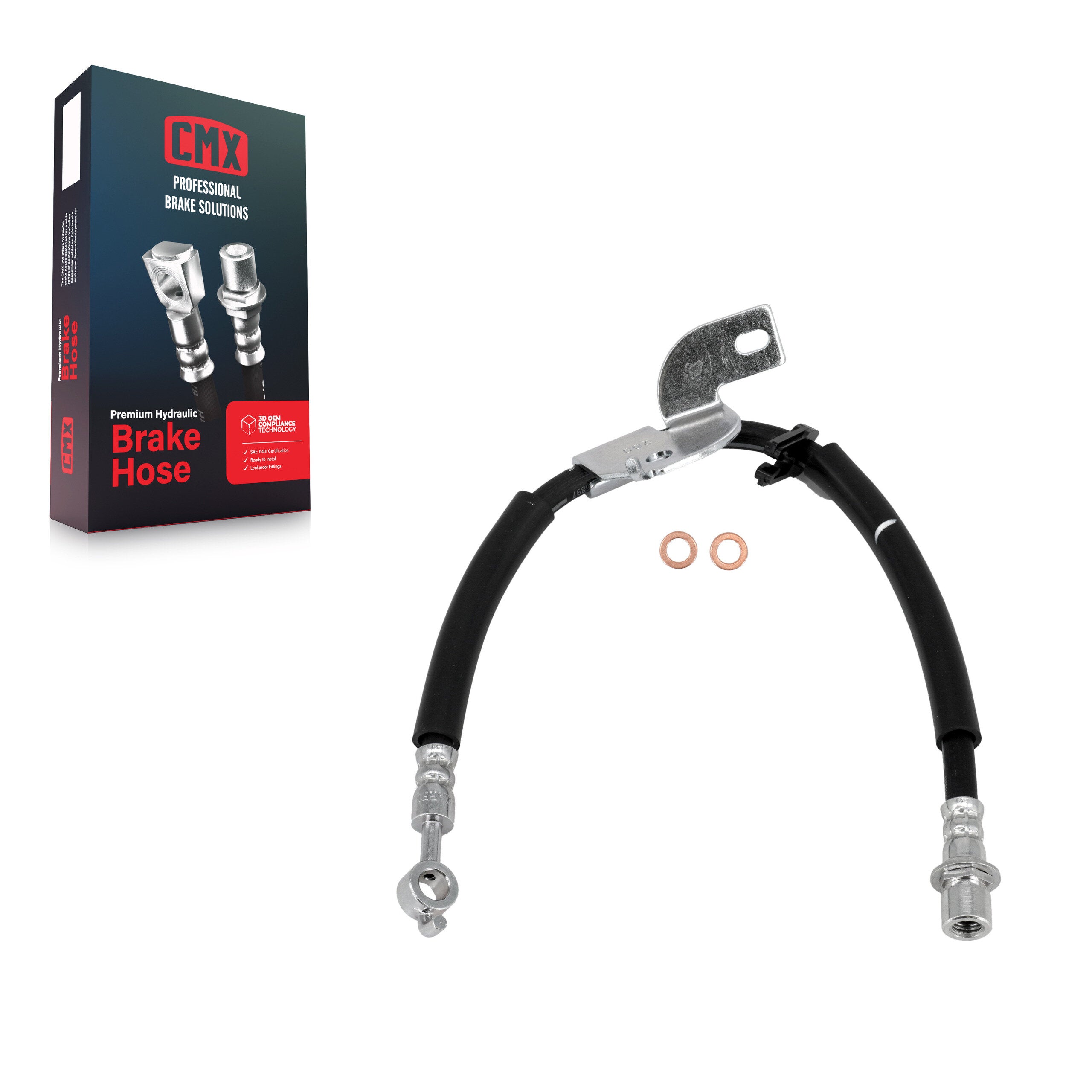 CMX 12-H622471 Brake Hydraulic Hose for 2015-2020 Ford F-150 - Front Left