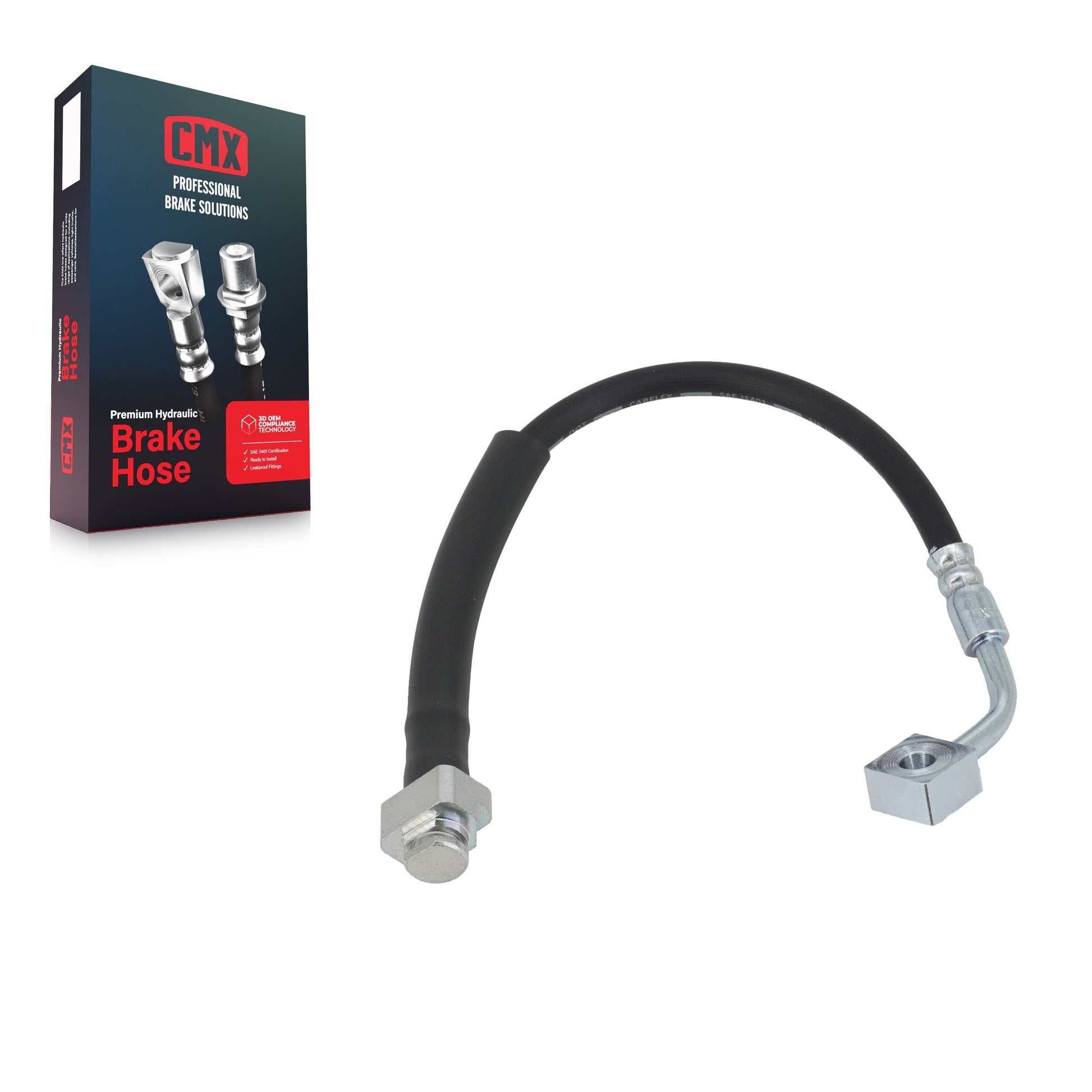 CMX 12-H622515 Brake Hydraulic Hose for 2015-2019 Ford Explorer, Ford Police Interceptor Utility - Front Left