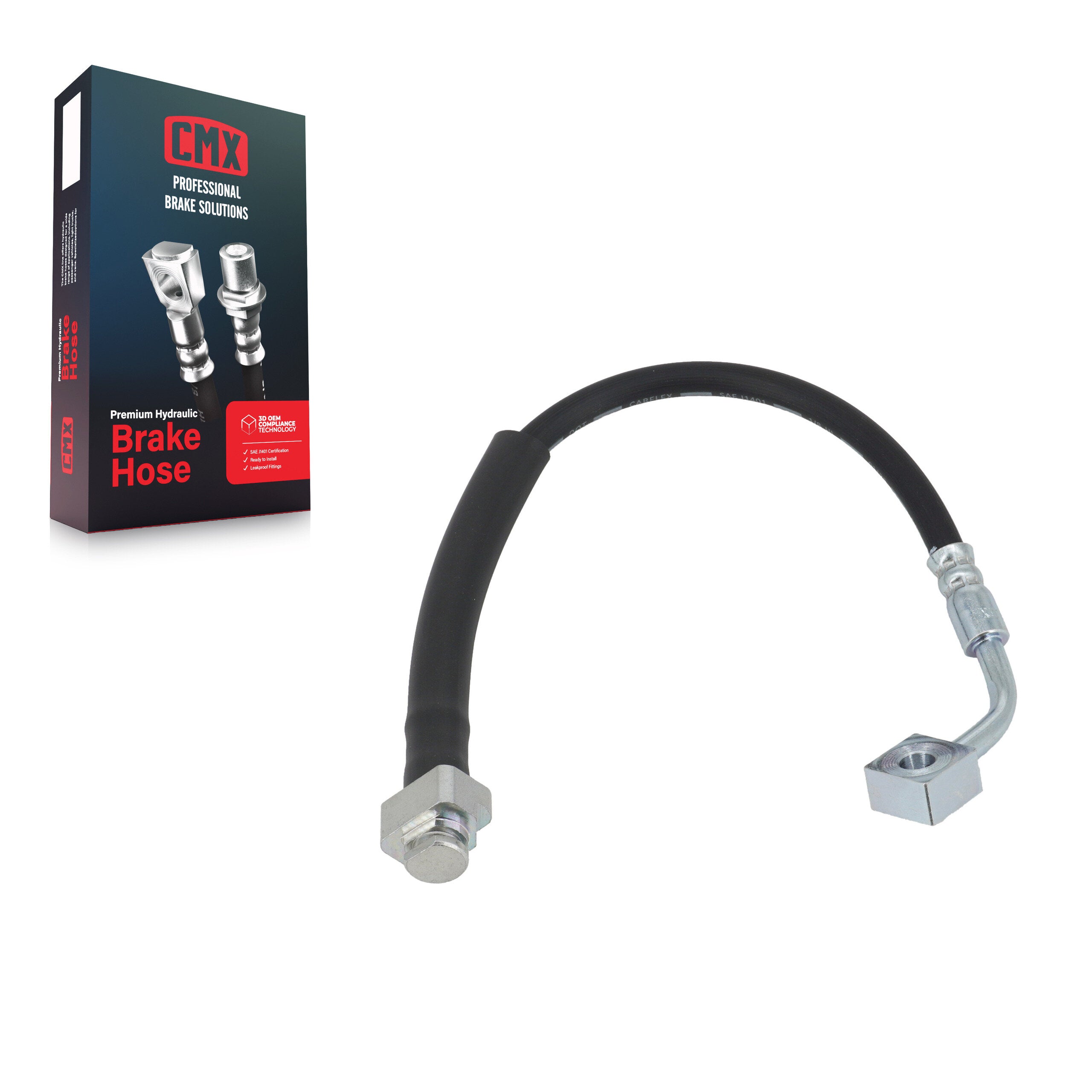 CMX 12-H622515 Brake Hydraulic Hose for 2015-2019 Ford Explorer, Ford Police Interceptor Utility - Front Left