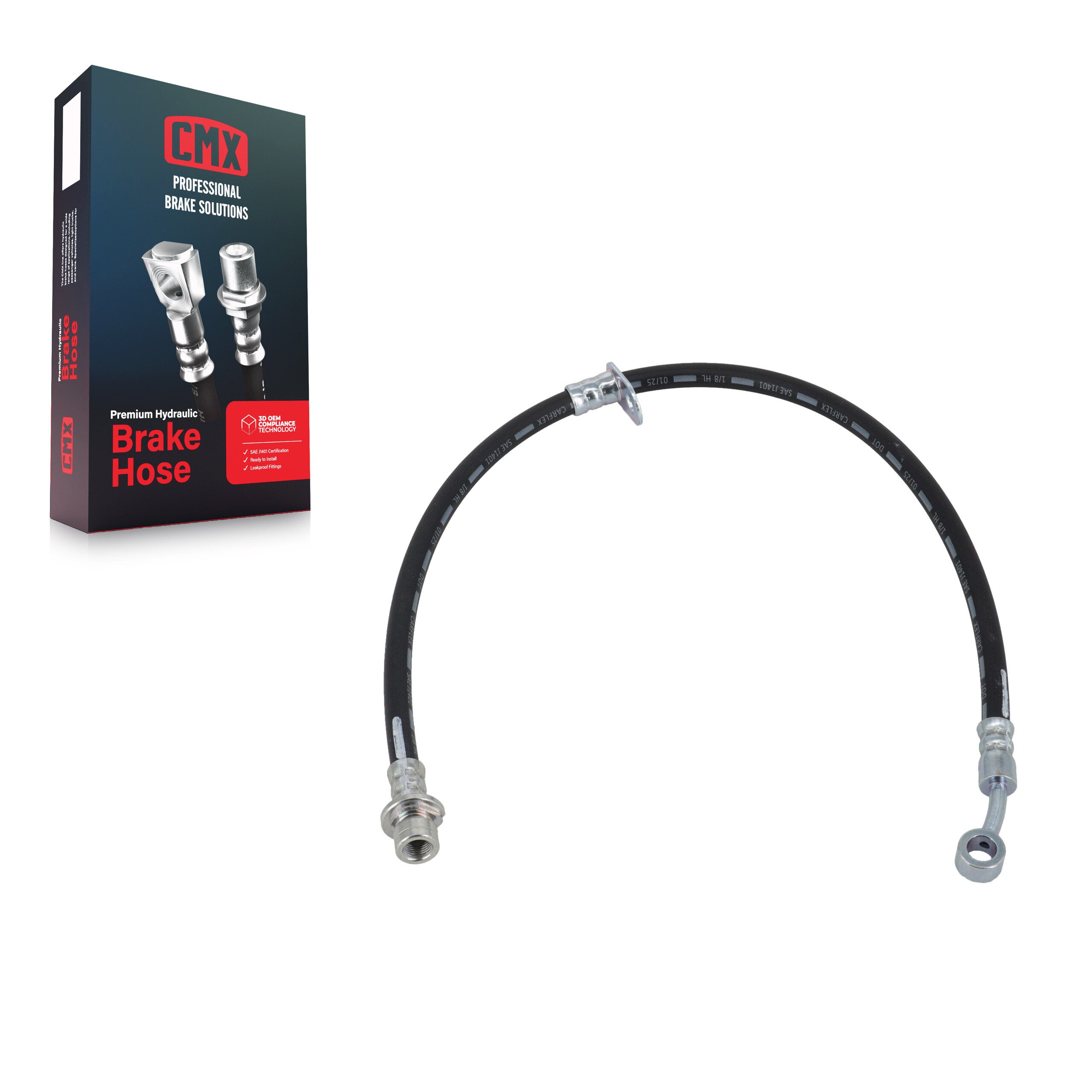 CMX 12-H622529 Brake Hydraulic Hose for 2016-2022 Honda Civic, Honda Insight - Front Left