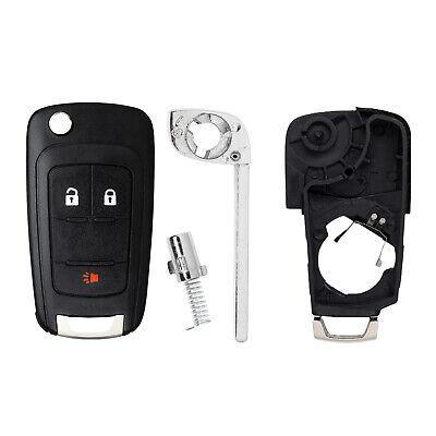 Flip Key Shell Case for Chevrolet Equinox Sonic GMC Terrain OHT01060512 5912543 (3 Button)
