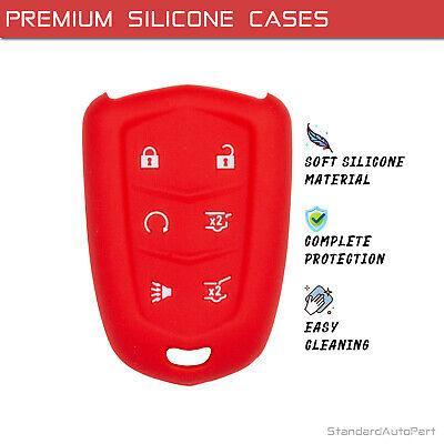 Housse de clé en silicone pour Cadillac Escalade 2015-2020 HYQ2AB 13580812 (6 boutons - Rouge)