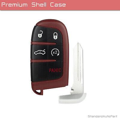 Smart Key Fob Shell Case for Journey Durango Compass 2011-2018 M3N40821302 68066350AB (Red - 5 Button)