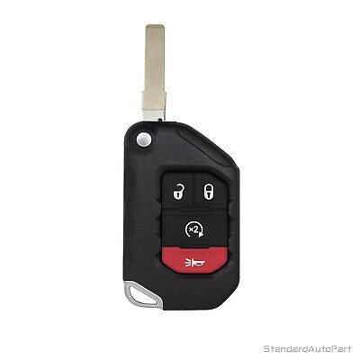 Flip Key Shell Case for Jeep Gladiator Wrangler 2018-2024 OHT1130261 68416784 (4 Button)