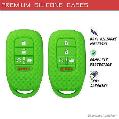 Silicone Key Cover for Honda Accord Civic 2022-2023 KR5TP-4 772147-T20-A11 (Double Green - 5 Button)