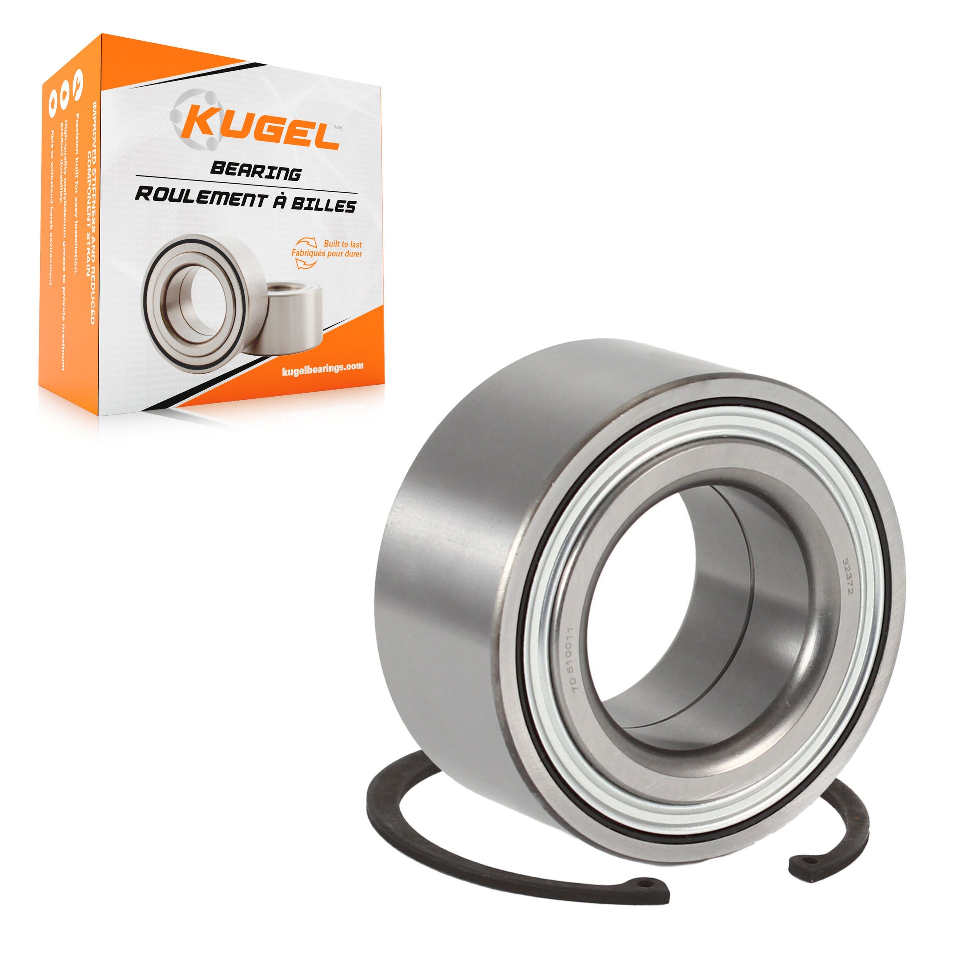 Kugel 70-510011 Wheel Bearing for 1991-2007 Honda Pilot, Acura MDX, Lexus LX470 - Front, Rear Inner