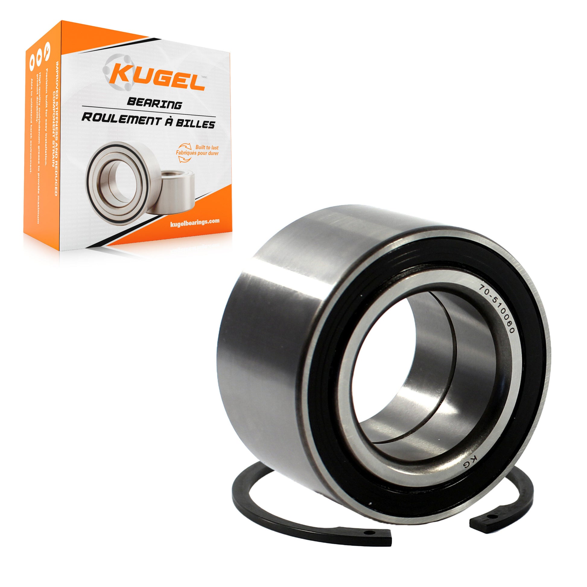 Kugel 70-510060 Wheel Bearing for 2000-2008 Nissan X-Trail, INFINITI I35, Nissan Altima - Front