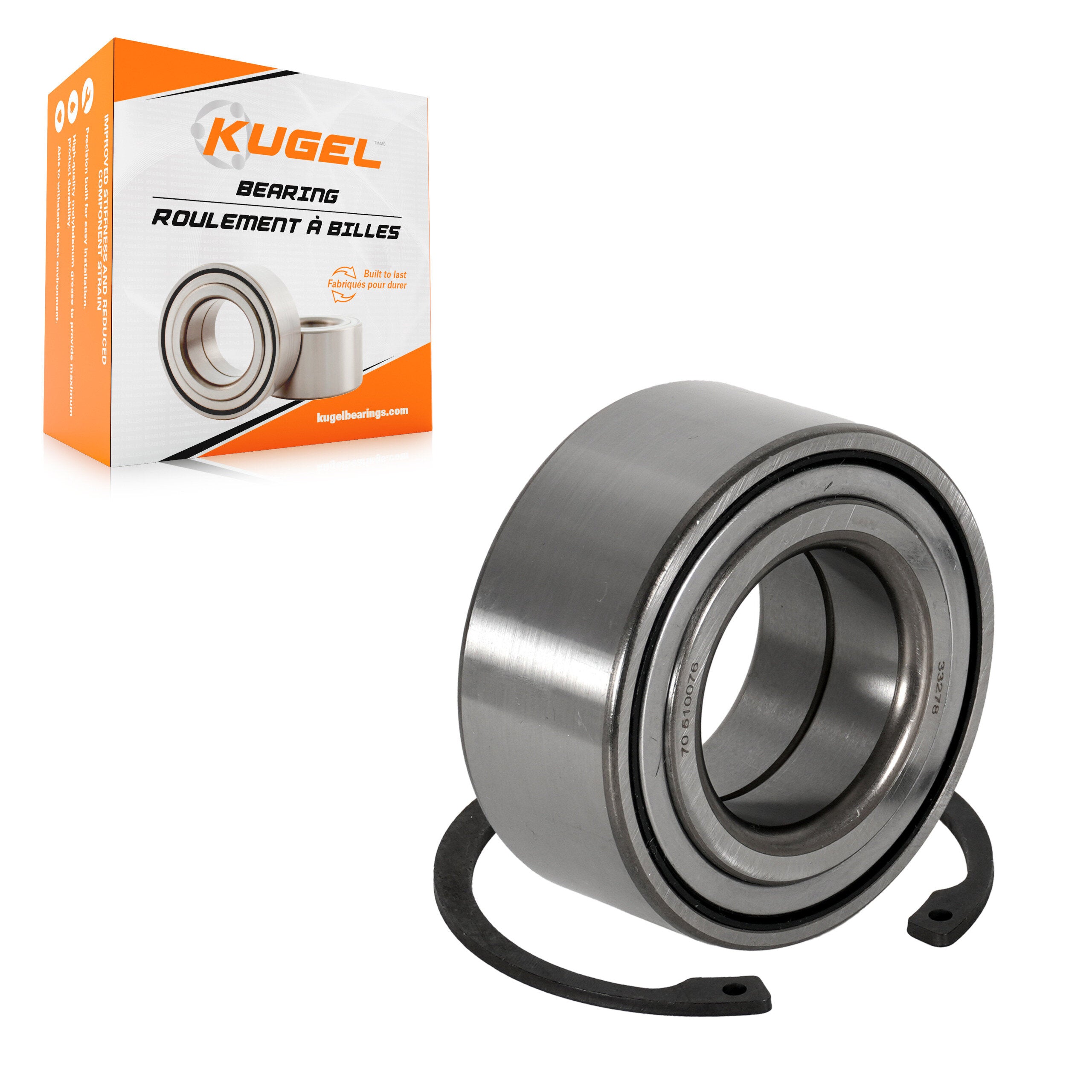 Kugel 70-510076 Wheel Bearing for 1999-2008 Hyundai Tiburon, Hyundai Sonata, Hyundai XG350 - Front