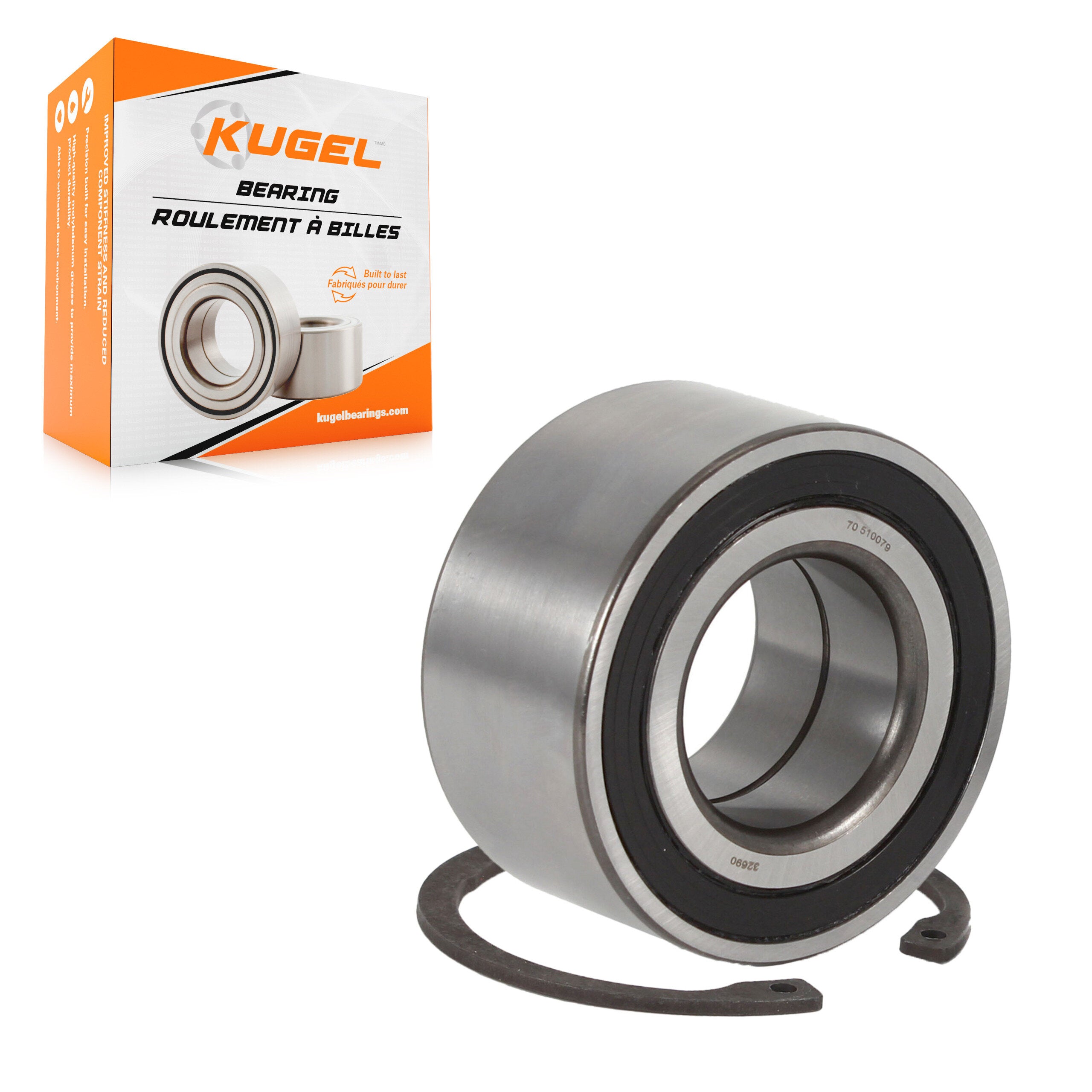 Kugel 70-510079 Wheel Bearing for 2002-2006 Mitsubishi Lancer, Mitsubishi Outlander - Front