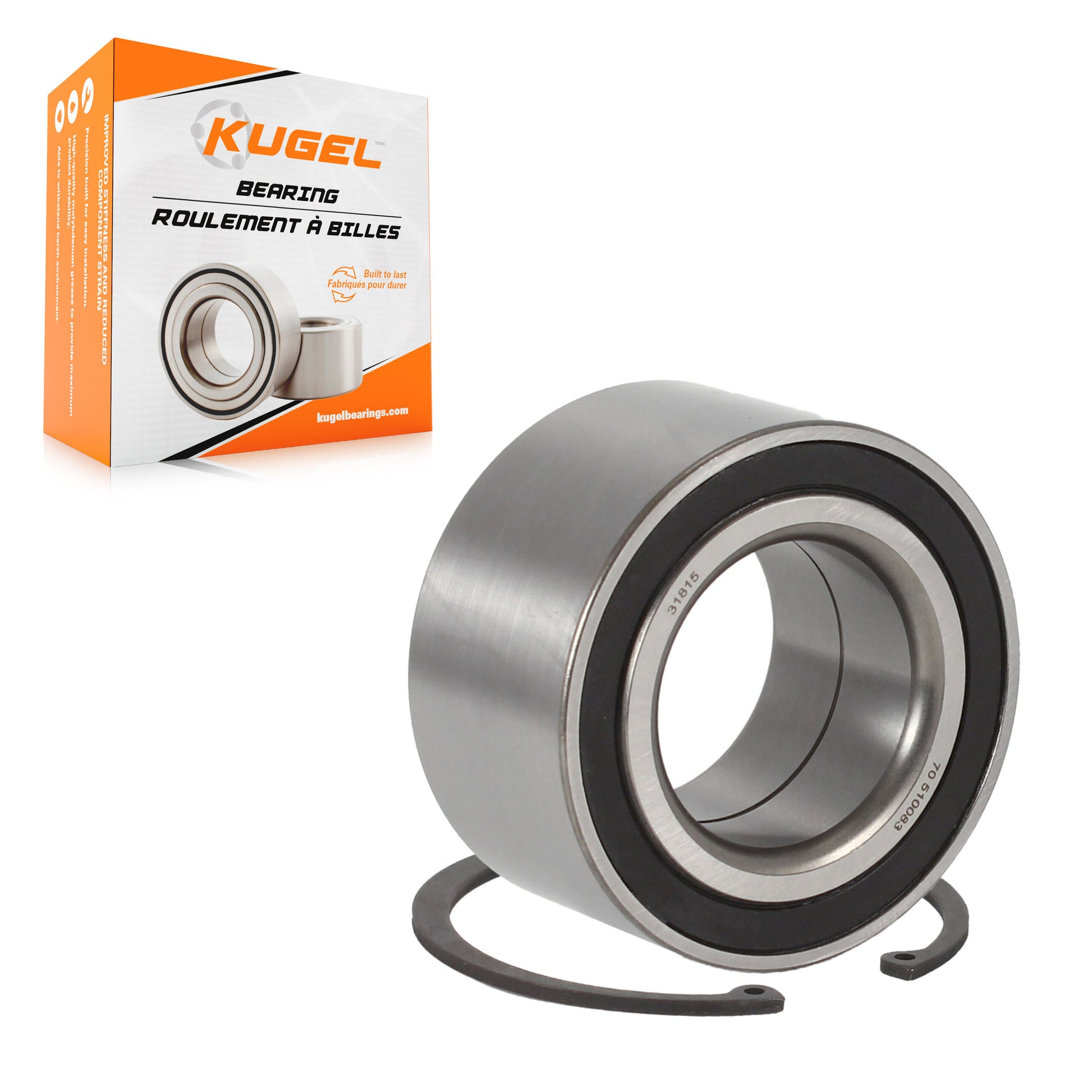 Kugel 70-510083 Wheel Bearing for 1992-2012 Mercedes-Benz S350, Mercedes-Benz S400, Mercedes-Benz S450 - Rear, Front