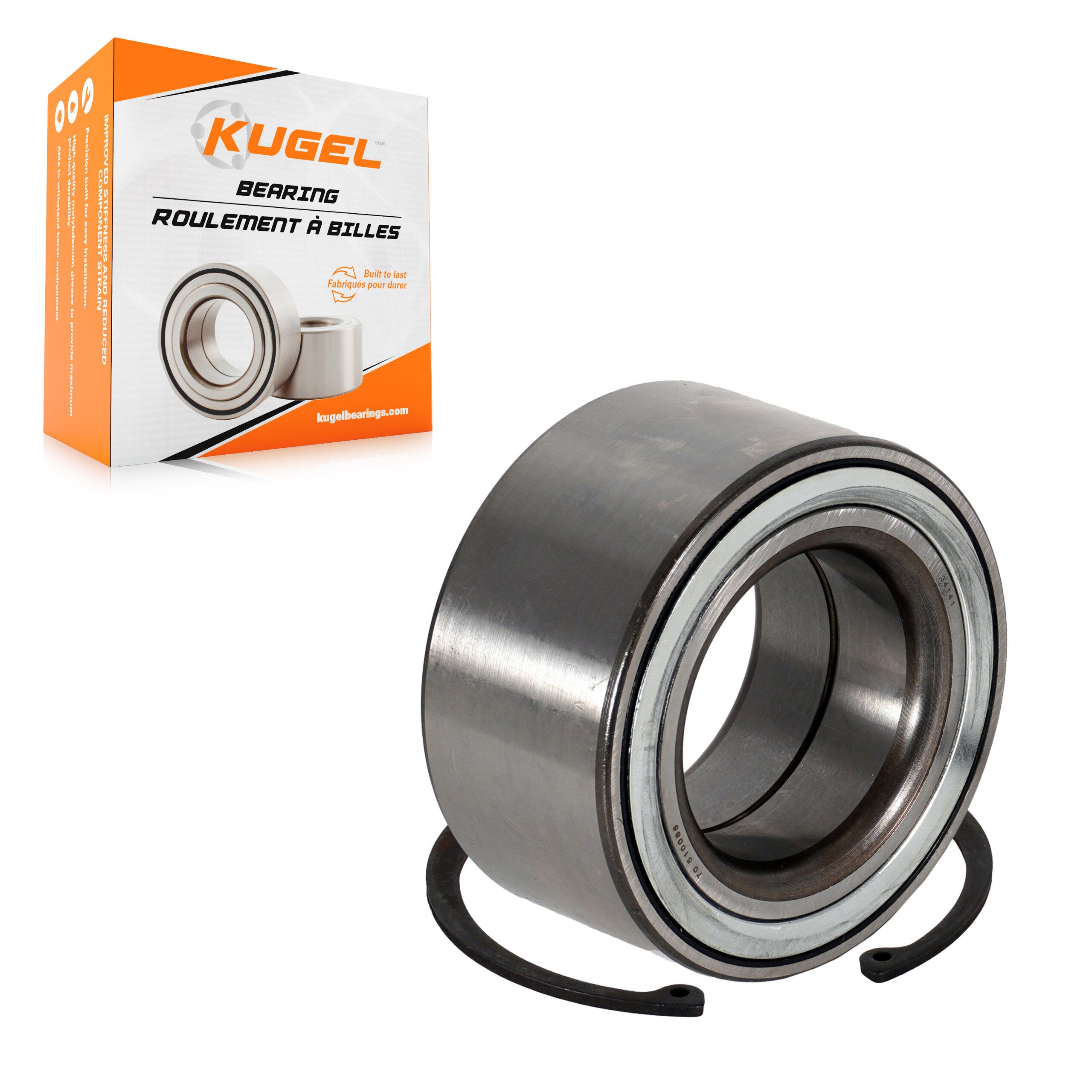 Kugel 70-510085 Wheel Bearing for 2003-2008 Honda Pilot, Acura MDX - Front
