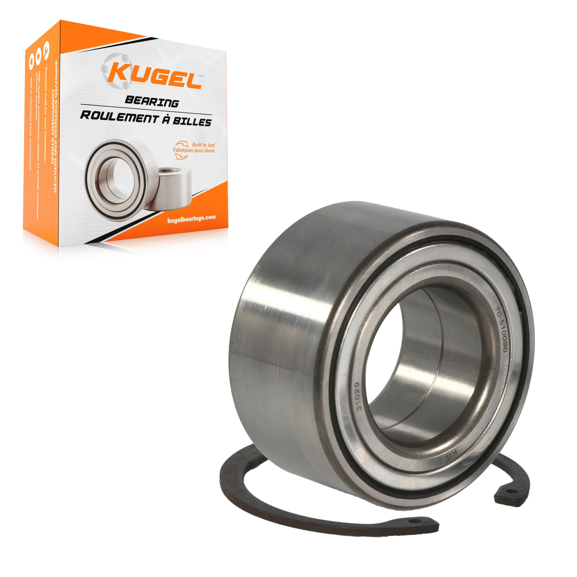 Kugel 70-510090 Wheel Bearing for 2007-2021 Mitsubishi Outlander PHEV, Mitsubishi Outlander Sport, Mitsubishi RVR - Front
