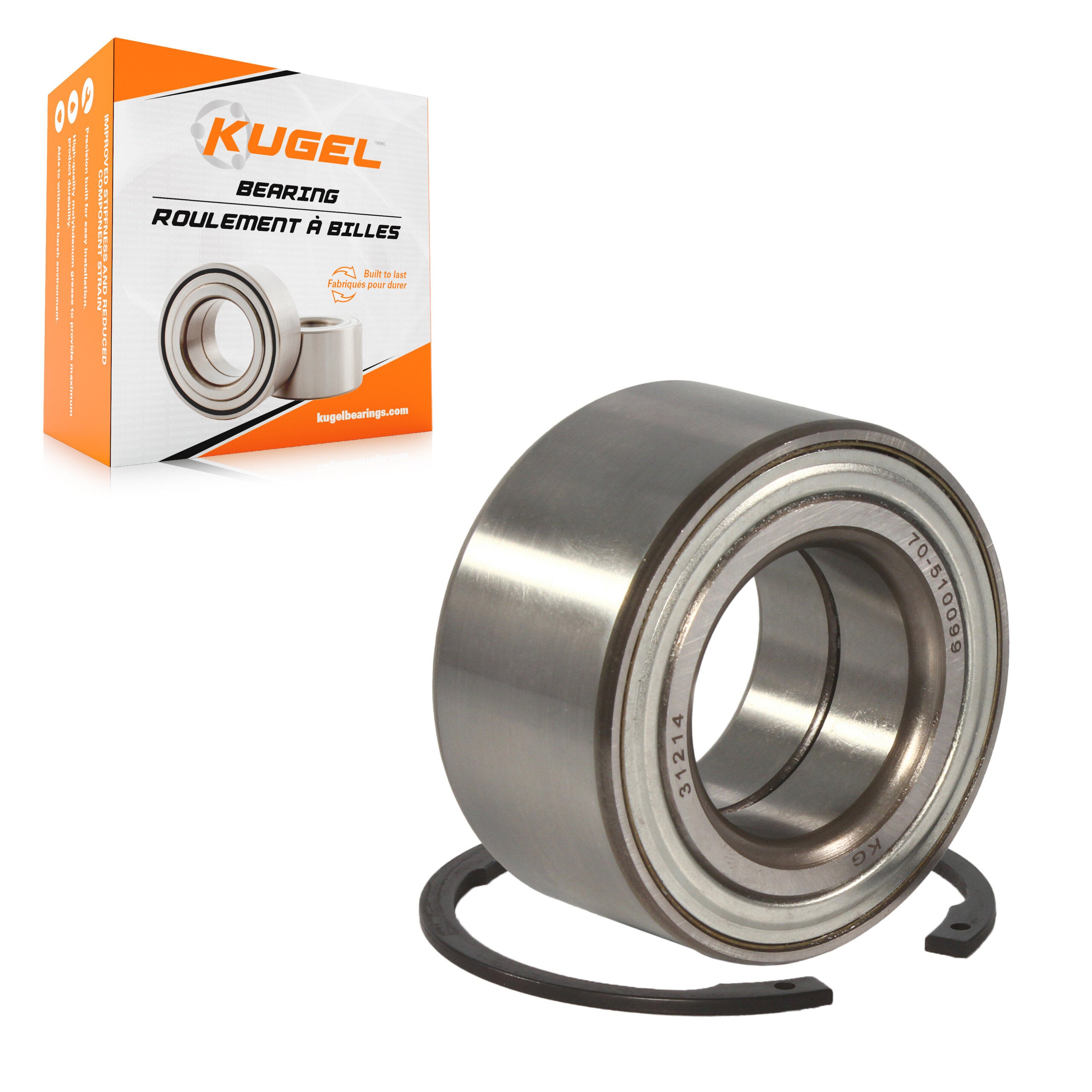 Kugel 70-510099 Wheel Bearing for 2002-2008 Jaguar X-Type - Front