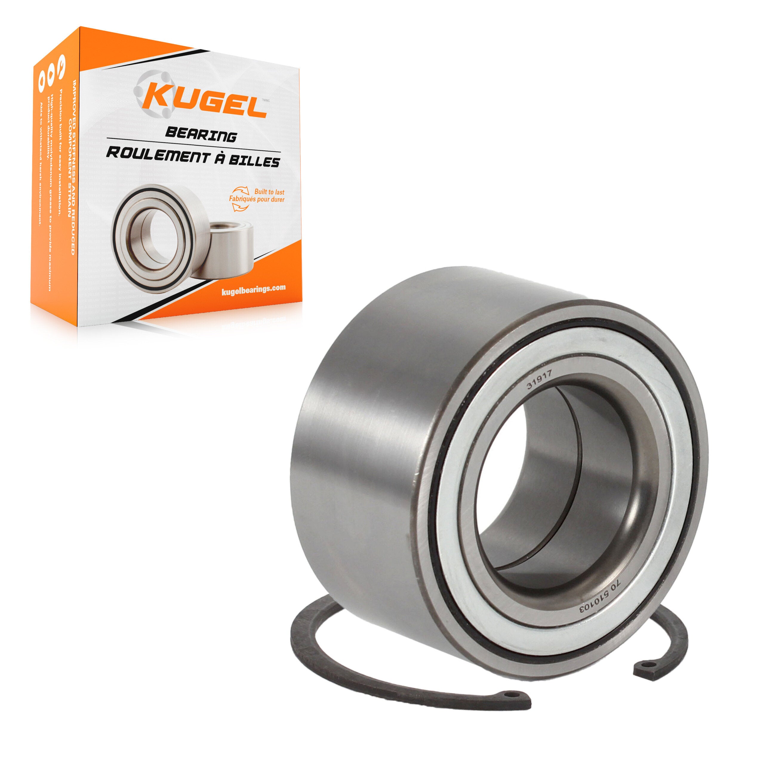 Kugel 70-510103 Wheel Bearing for 2009-2013 Mazda 6 - Front