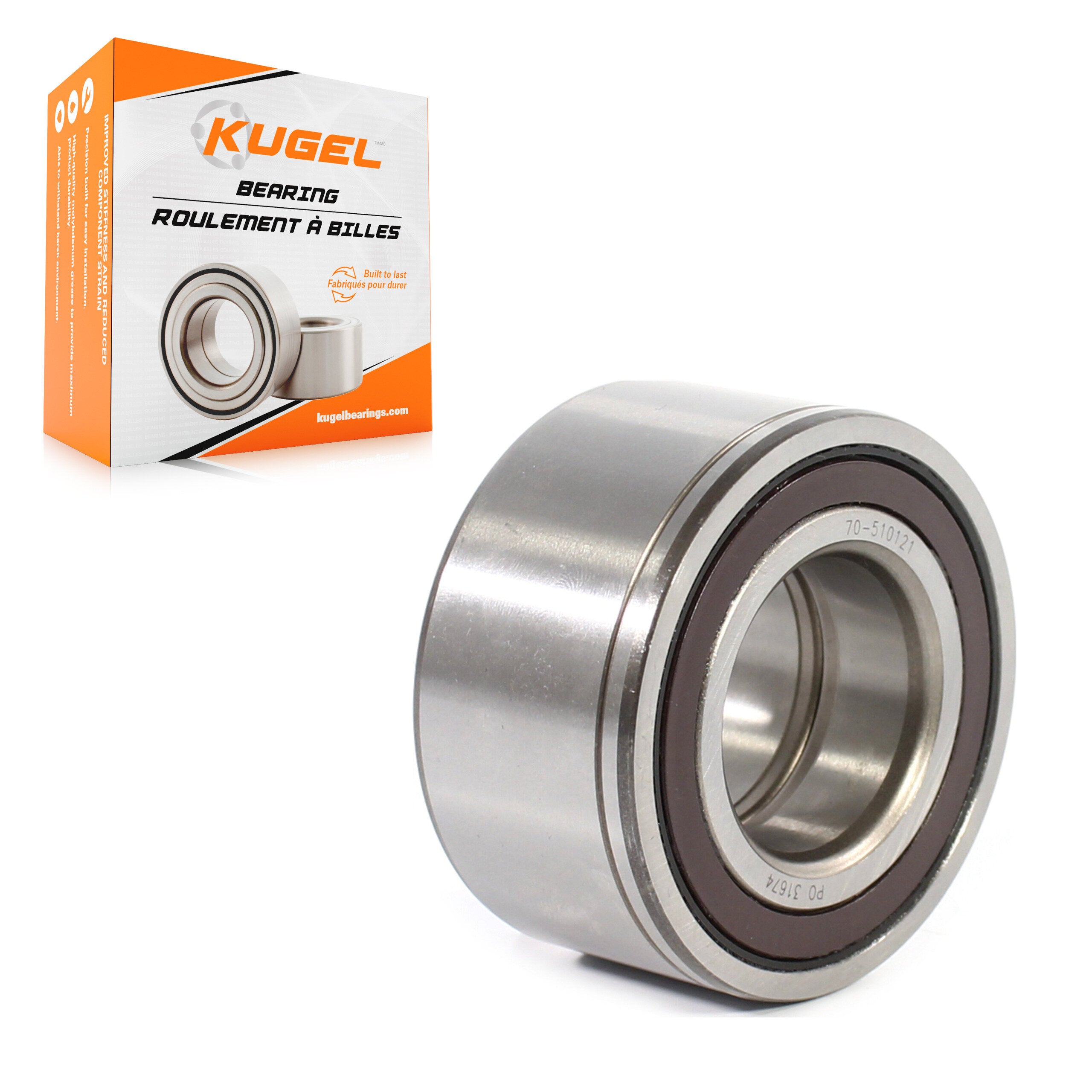 Kugel 70-510121 Wheel Bearing for 2014-2018 Fiat 500L - Front