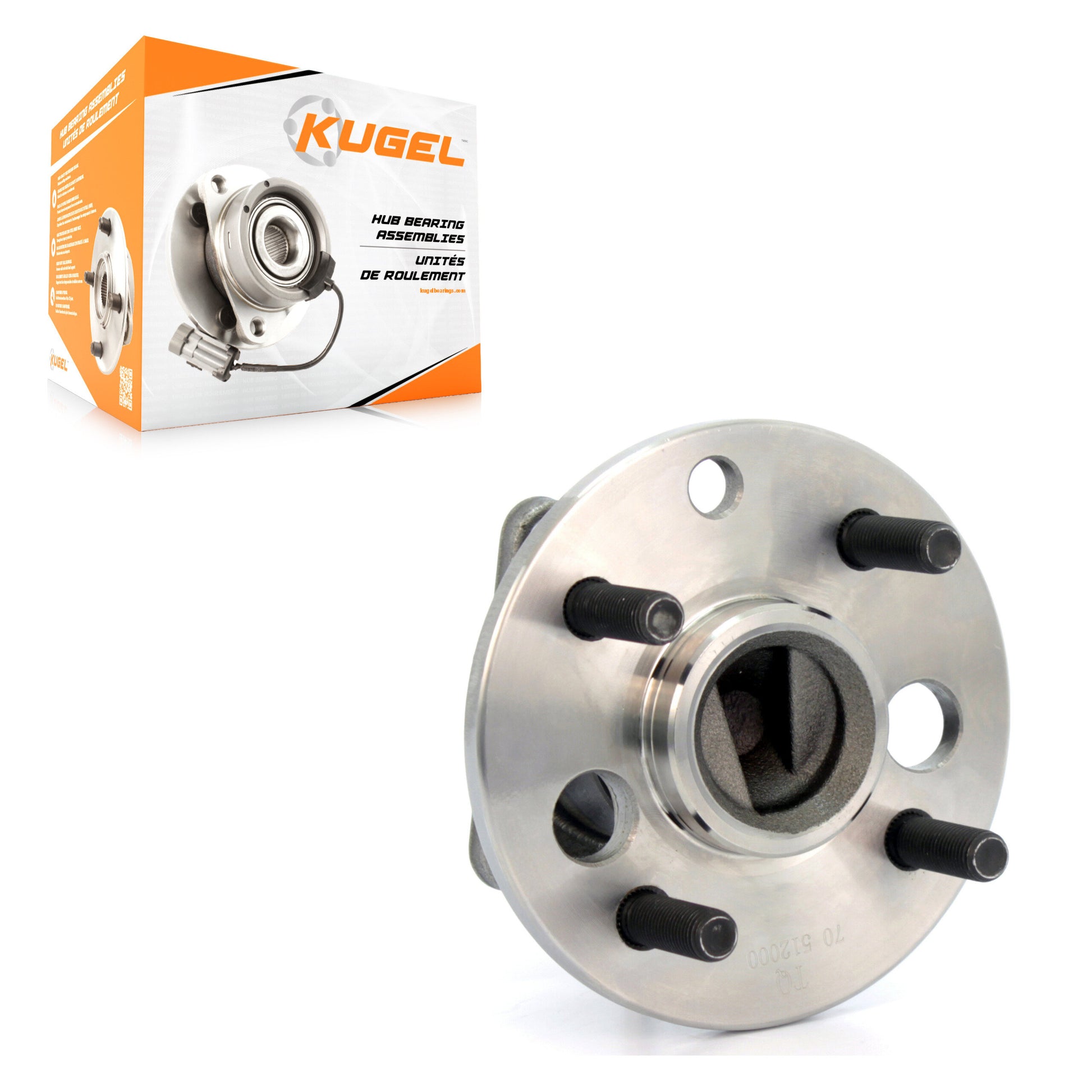 Kugel 70-512000 Wheel Bearing and Hub Assembly for 1991-2002 Saturn SC1, Saturn SC2, Saturn SW1 - Rear