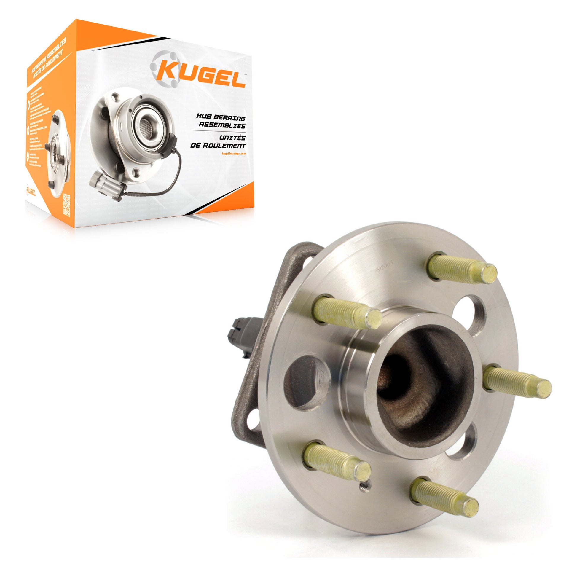 Kugel 70-512003 Wheel Bearing and Hub Assembly for 1991-2011 Buick Lucerne, Cadillac DTS, Oldsmobile Aurora - Rear